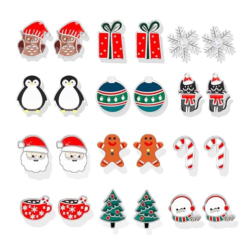 A2：12 pairs christmas earrings