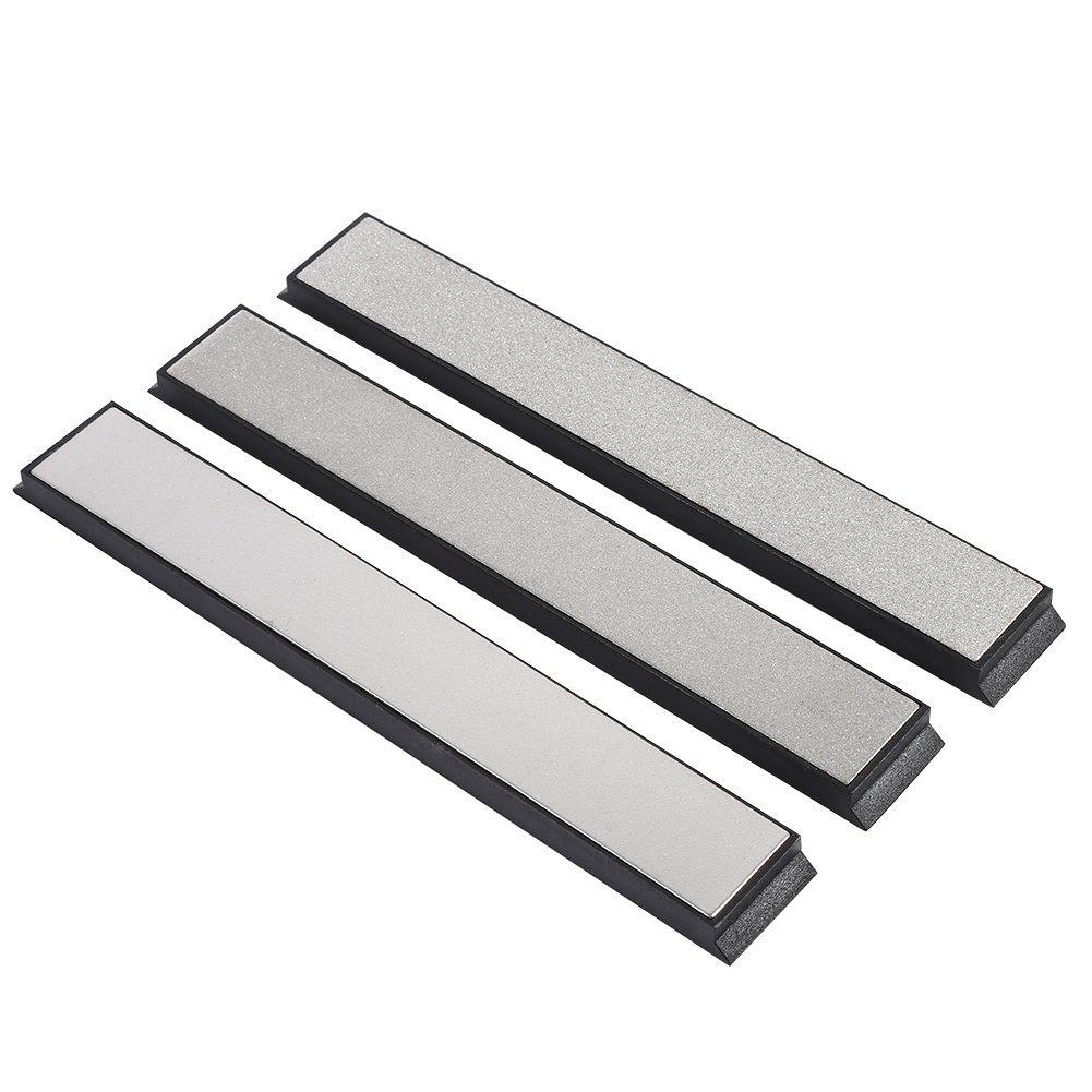 Premium 3-Piece Diamond Sharpening Stone Set (240/600/1000 Grit) - Professional Knife Sharpener for Kitchen Knives, Scissors & Outdoor Tools - Ideal for Home Chefs, Camping & DIY Projects