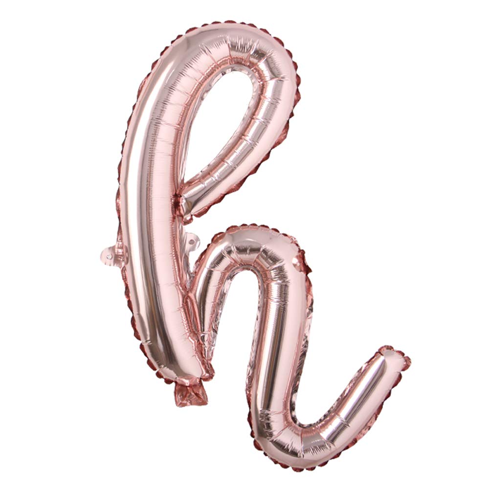 18 Inch Rose Gold Happy Birthday Balloons - Lowercase Handwriting Style Letter Balloons for Party Decorations | Perfect for Birthday Celebrations, Baby Showers & Special Events