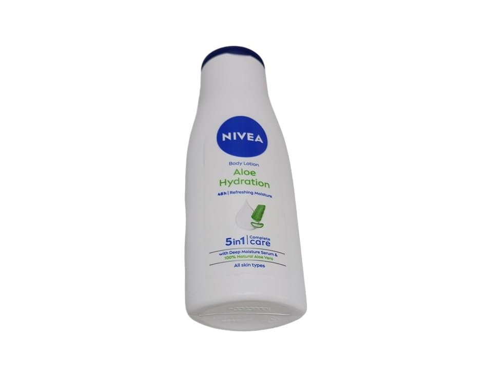 Nivea Aloe Hydration Body Lotion for Dry Skin - 1.7 fl oz (50ml) Bottle - Moisturizing & Soothing Lotion with Aloe Vera - Perfect for Daily Hydration & After Sun Care