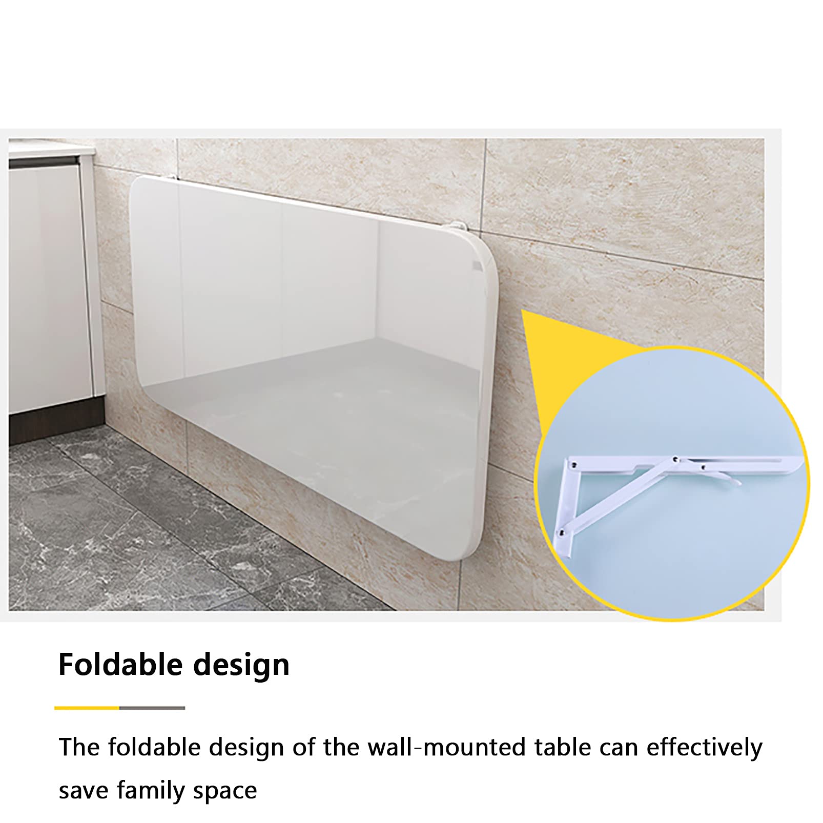 Space Saving Wall Mounted Drop Leaf Folding Table - Compact Hanging Desk for Small Bedroom, Apartment, Balcony & Dining Room | Perfect for Tiny Homes, Studio Apartments & Office Nooks