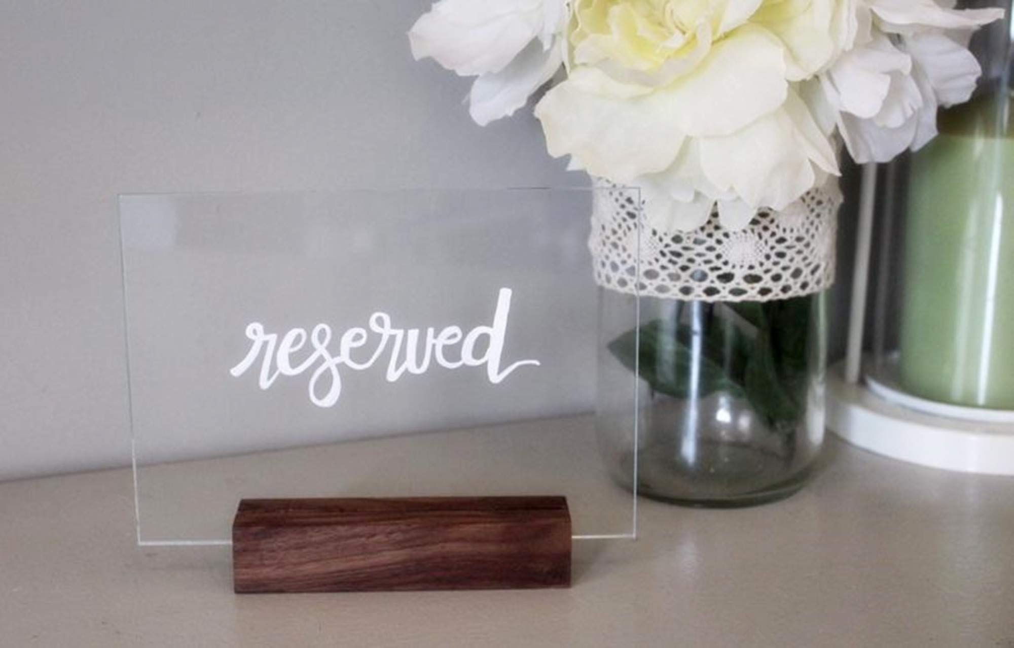5PCS Rustic Walnut Wood Stand - Retail Signage Holder, Place Card & Business Card Display with 1/8