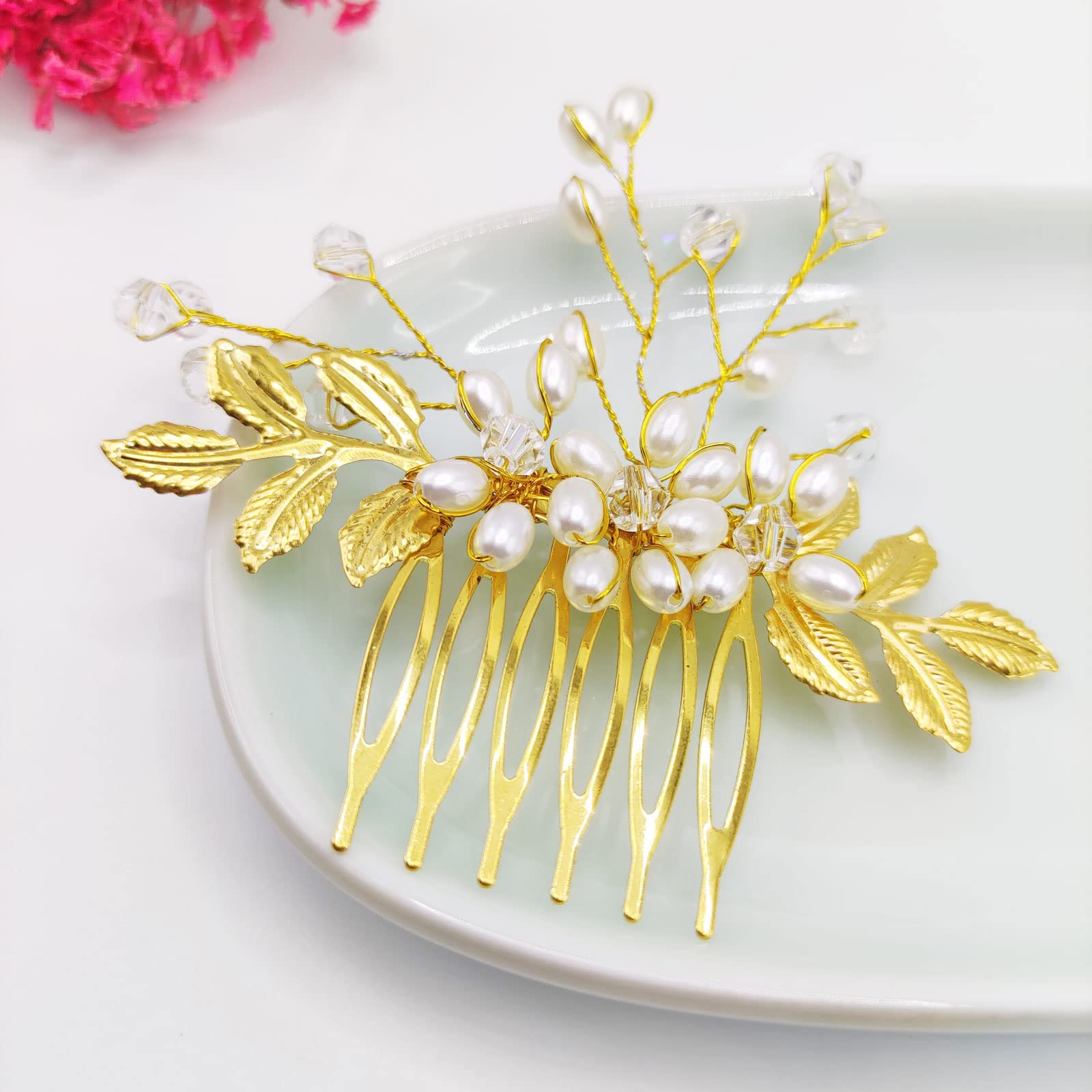 3PCS Pearl Bridal Hair Pins & 1PCS Rhinestone Wedding Hair Clips Set (H04 & H09) - Elegant Bridal Accessories for Wedding, Prom, and Formal Events