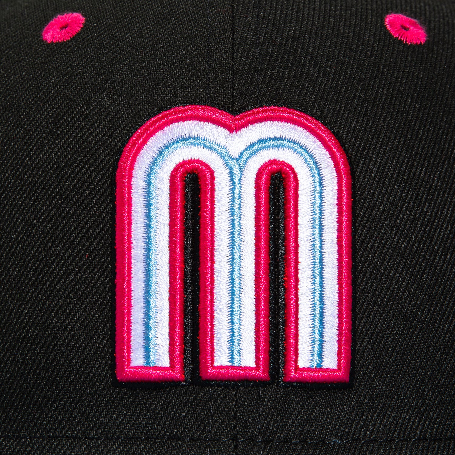 New Era 59Fifty Mexico World Baseball Classic Snapback Hat with Mexico Flag Patch - Black, Light Blue, Magenta - Perfect for Baseball Games, Sports Events & Streetwear Fashion