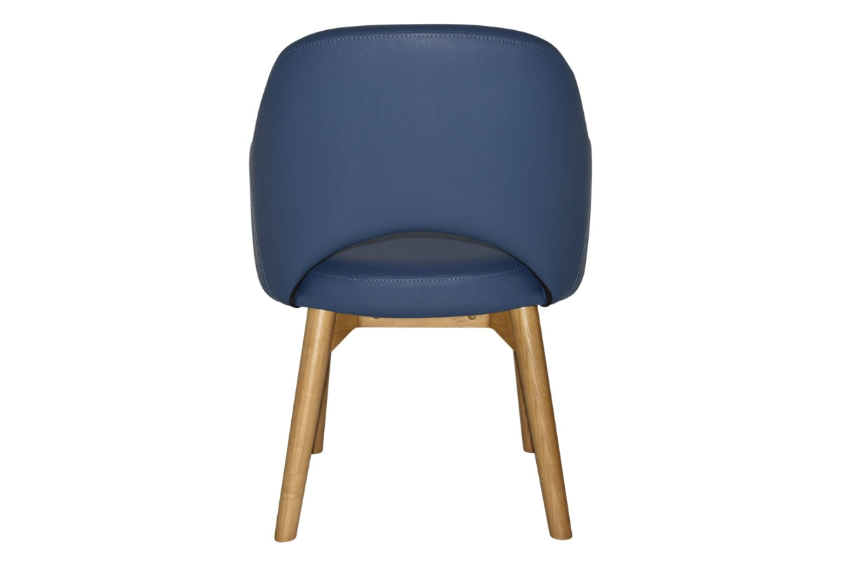EZ Hospitality Cairo Indoor Armchair with Light Oak Timber Base - 4-Leg Modern Dining Chair for Living Room, Bedroom & Office