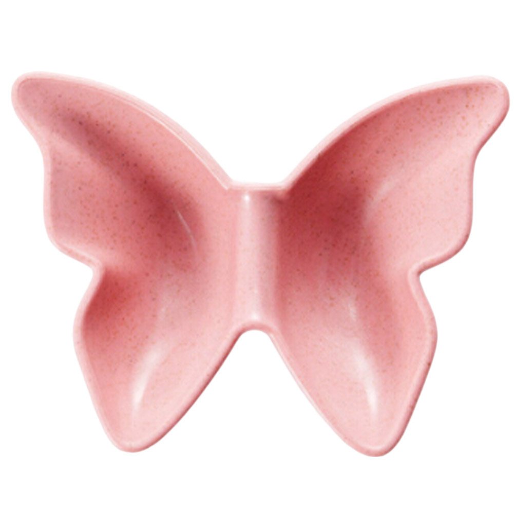 1PC Creative Butterfly-Shaped Wheat Straw Seasoning Dish - Japanese Sauce, Vinegar, Pickle & Snack Small Plate (Color 04) - Perfect for Sushi, Salad, Appetizers & Party Serving