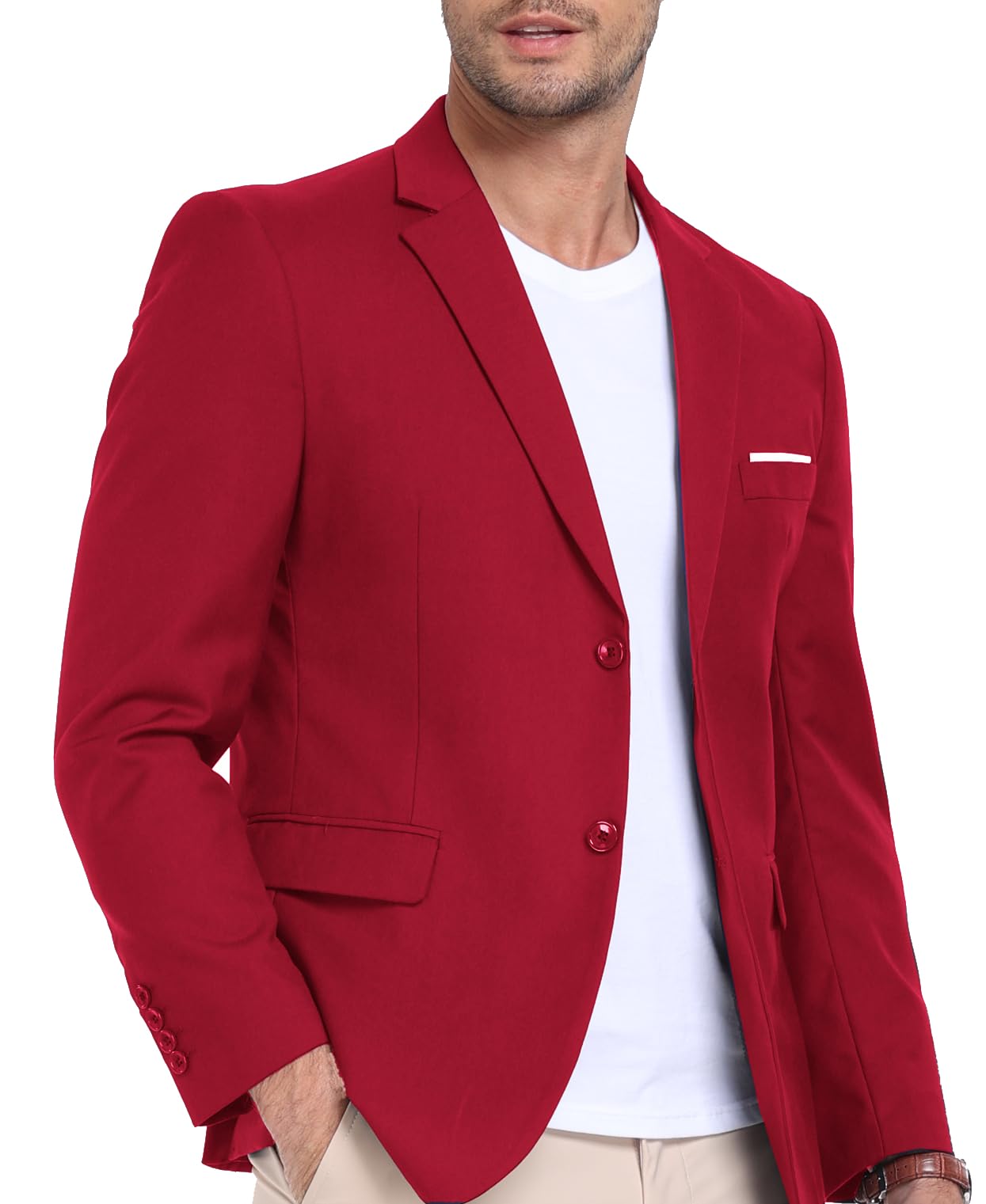 Men's Slim Fit Suit Jacket - Lightweight Business Blazer for Summer, Wedding & Casual Wear | Breathable & Stylish Office & Daily Outfit Essential