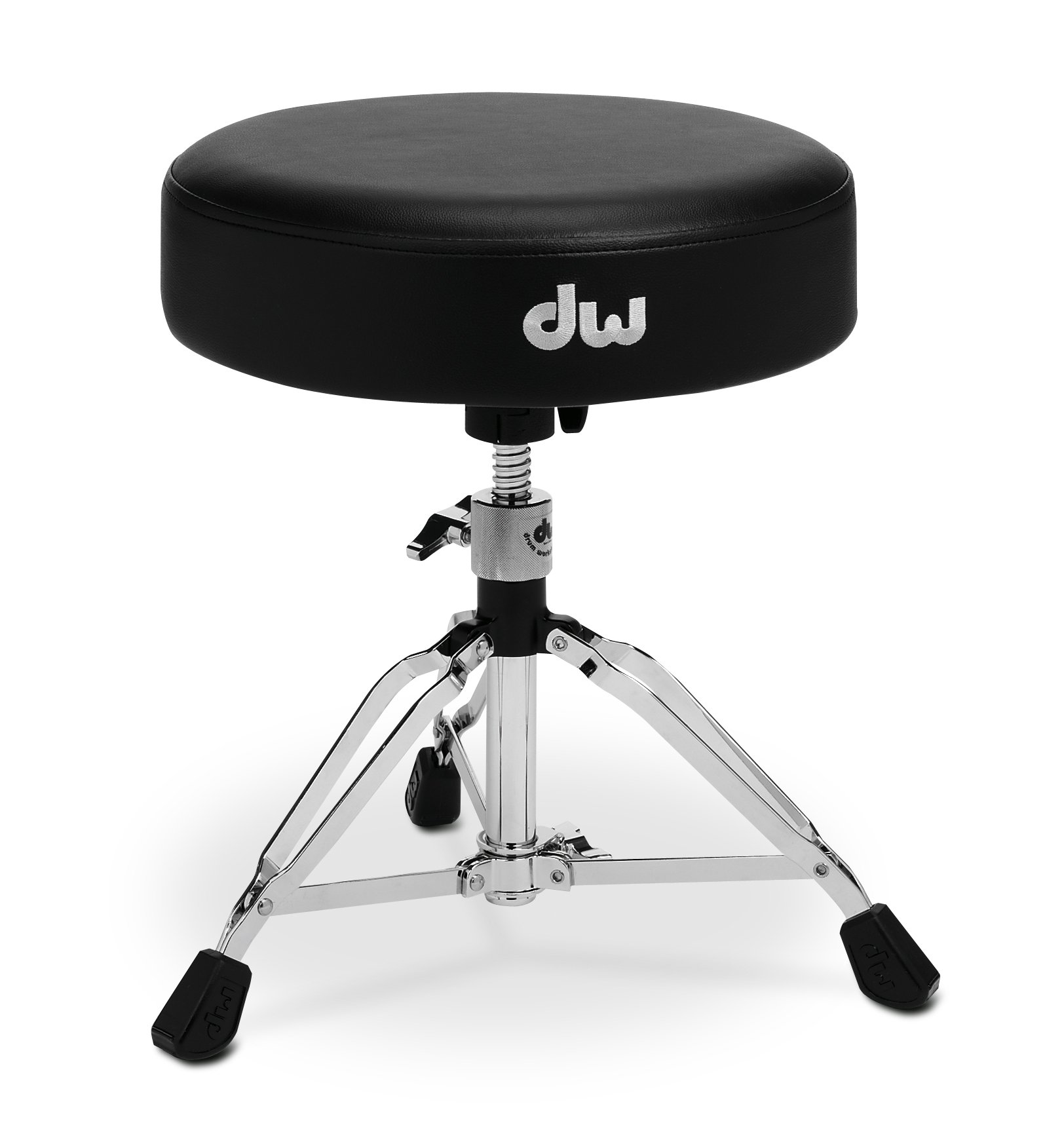 DW Drum Workshop 9000 Series 9101 Low Tripod Drum Throne - Adjustable Height Drum Seat for Drummers, Perfect for Practice, Studio & Live Performances