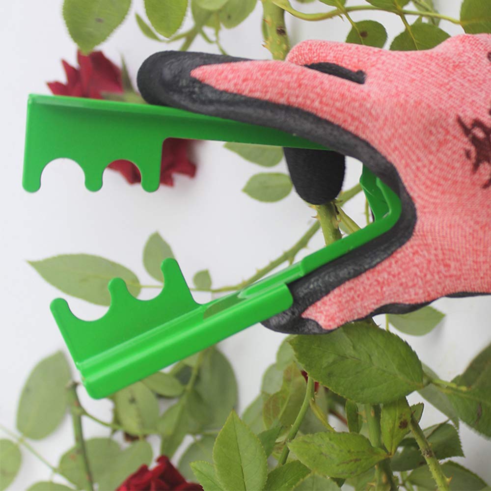 Premium Rose Thorn Stripper Tool - Stainless Steel & Rubber Rose Thorn Remover for Home-Grown Roses - Safe & Easy Rose Leaves Stripper (Green) - Perfect for Gardeners, Florists & Rose Enthusiasts