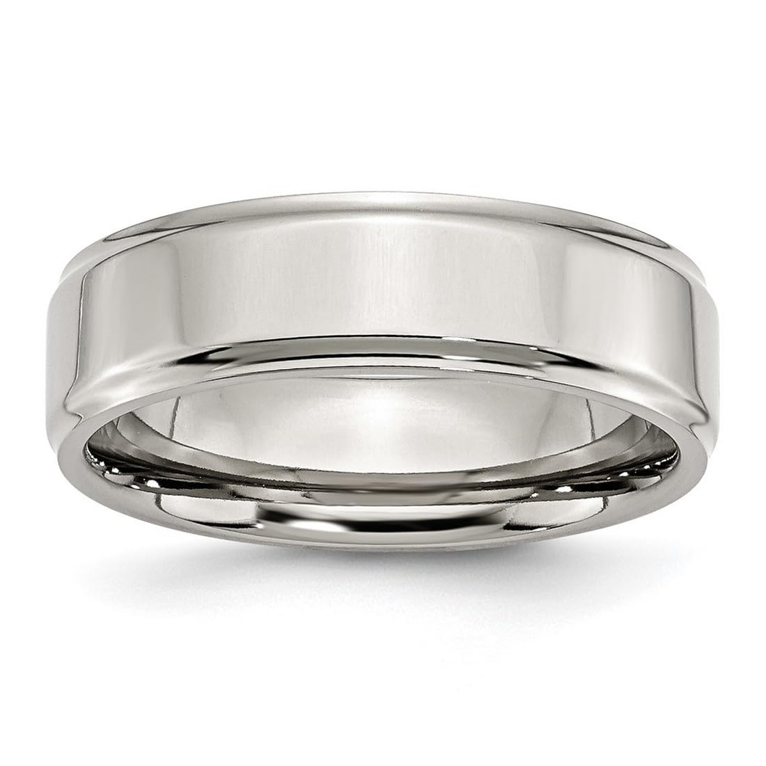 Stainless Steel Ridged Edge Ring for Women & Men - Perfect for Gifts & Daily Wear