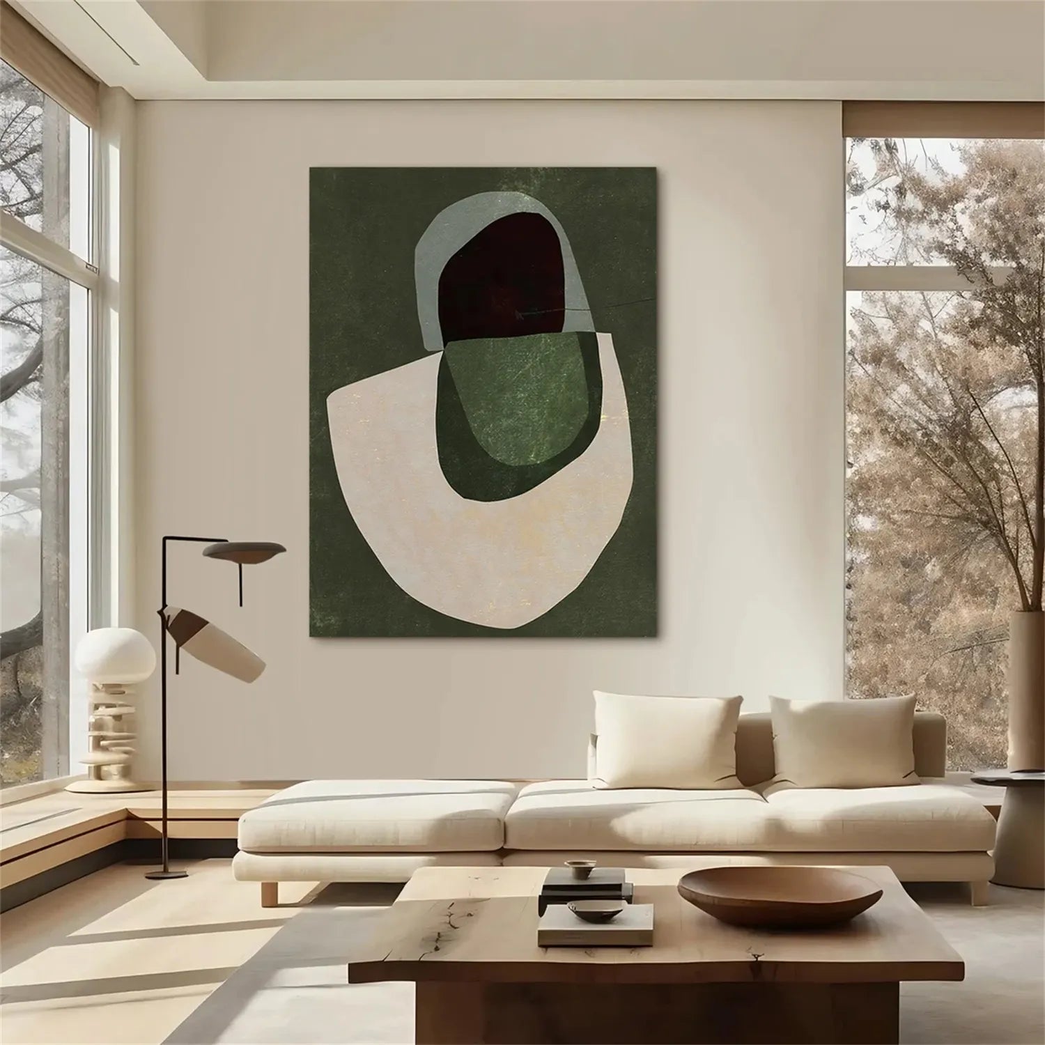 Abstract Painting #AB 193 - Modern Wall Art for Home & Office Decor | Unique Handmade Canvas Artwork for Living Room, Bedroom & Workspace