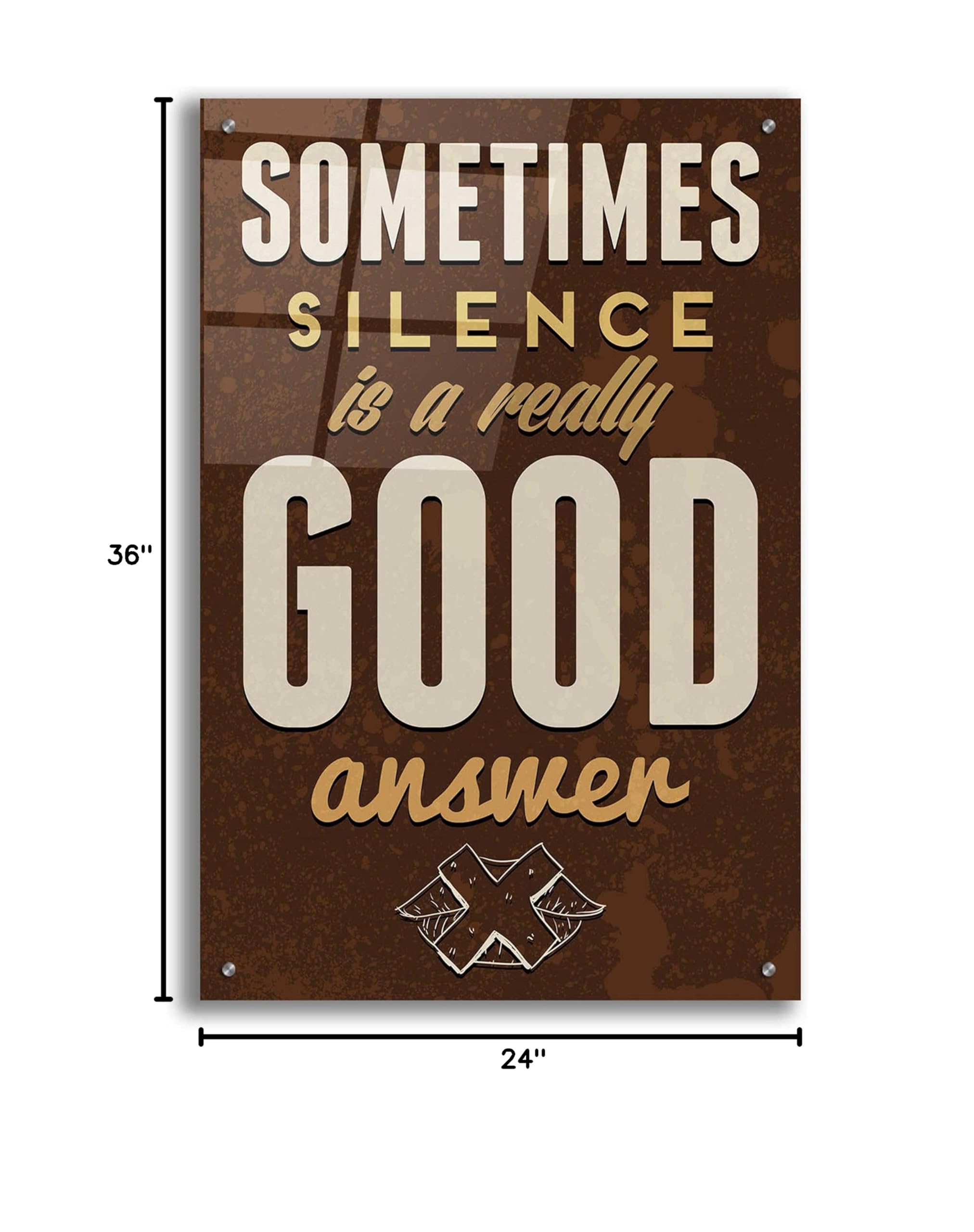 Epic Art 'Sometimes' by GraphINC - Premium Acrylic Glass Wall Decor, 24x36 Inches - Modern Home & Office Wall Art for Living Room, Bedroom, or Office Decor