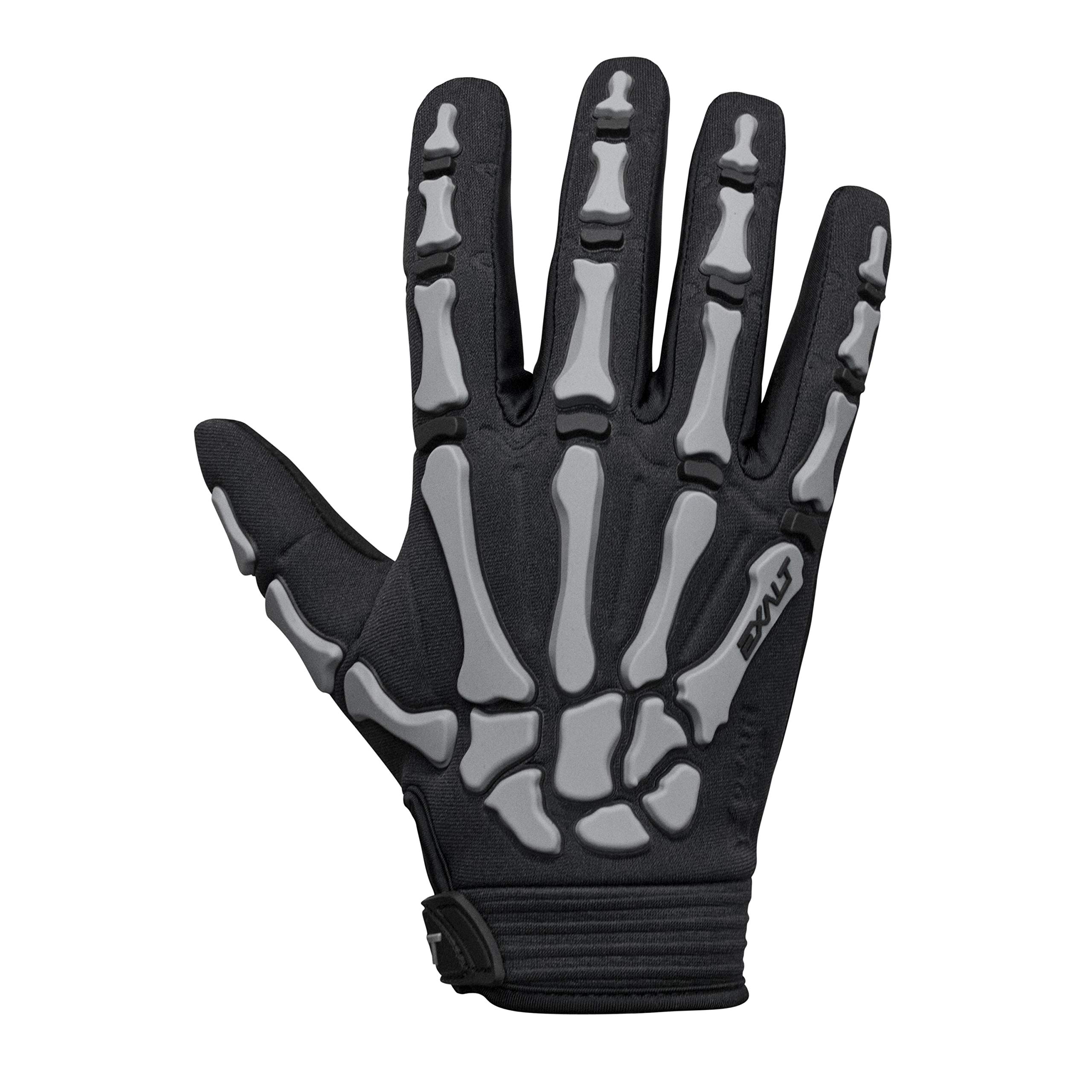 Exalt Death Grip Paintball Gloves - Full Finger Skeleton Design with Bone Details for Enhanced Grip & Protection | Perfect for Paintball, Airsoft & Tactical Sports