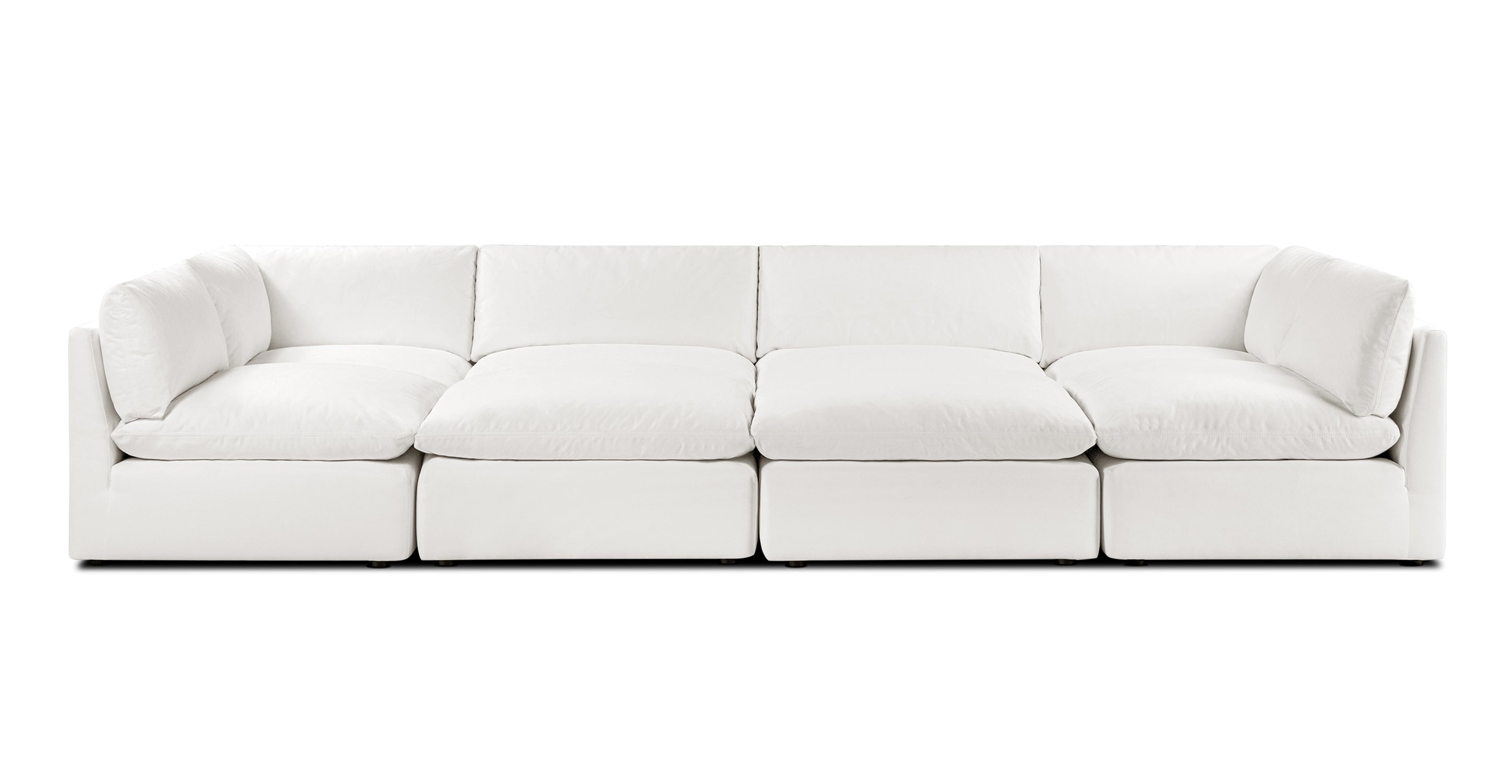 8-Seat Davos Modular Master Pit Sectional Sofa - Large L-Shaped Couch for Living Room, Family Room & Home Theater Comfort
