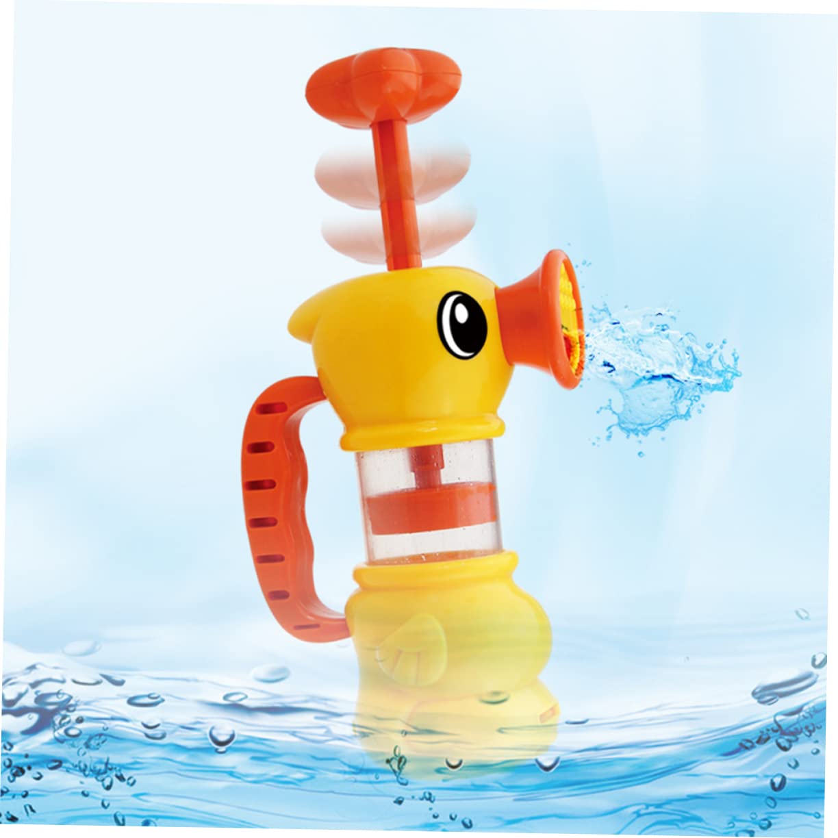 VICASKY 2-Pack Manual Water Sprinkler Bath Toys for Kids - Fun Outdoor & Pool Water Spray Toys for Summer Play (Yellow)