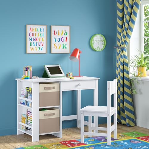 White With Taupe Bins