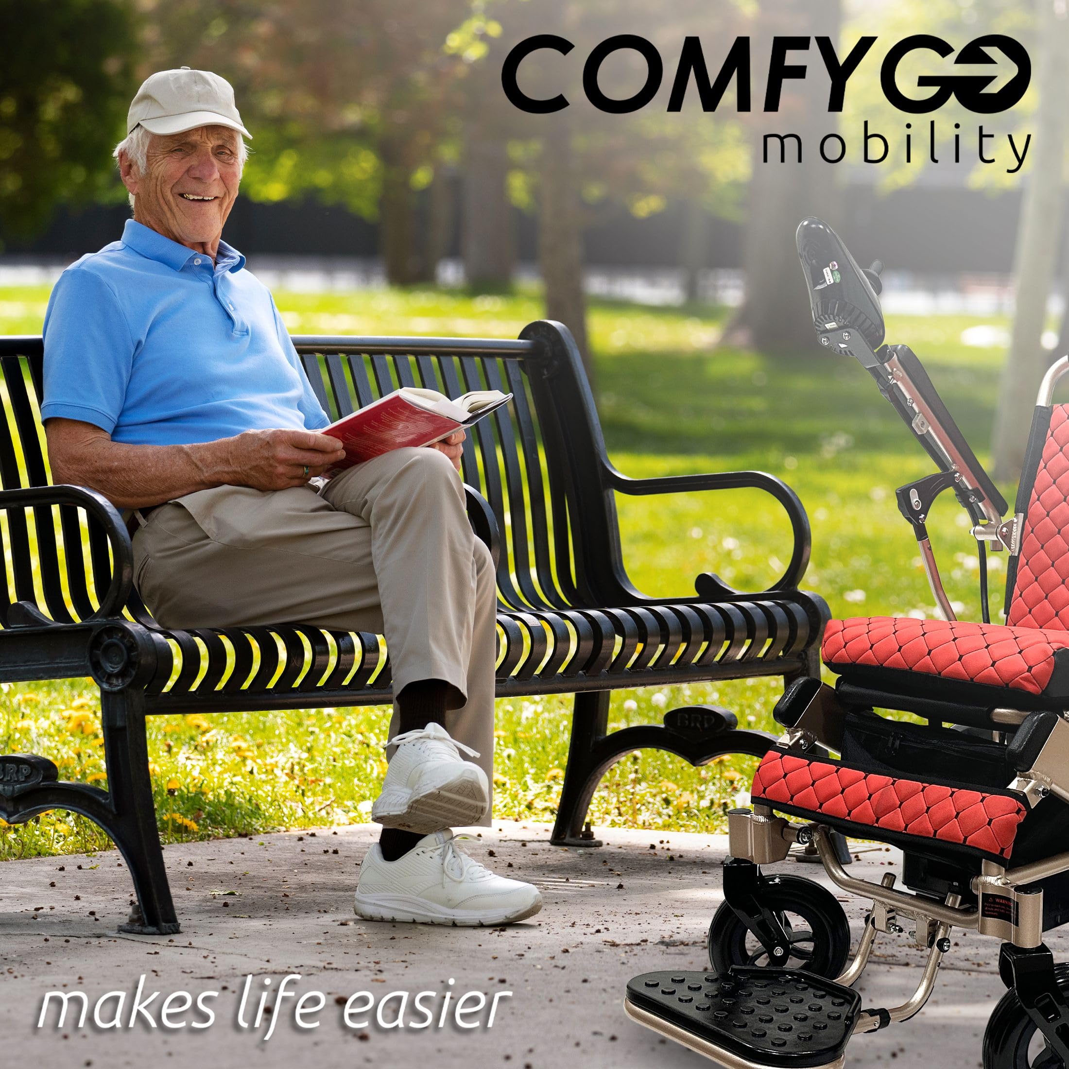 Majestic Foldable Lightweight Electric Wheelchair for Adults & Seniors - Portable Motorized Power Chair with Durable Ultra-Light Design | Ideal for Indoor/Outdoor Mobility, Travel & Daily Use