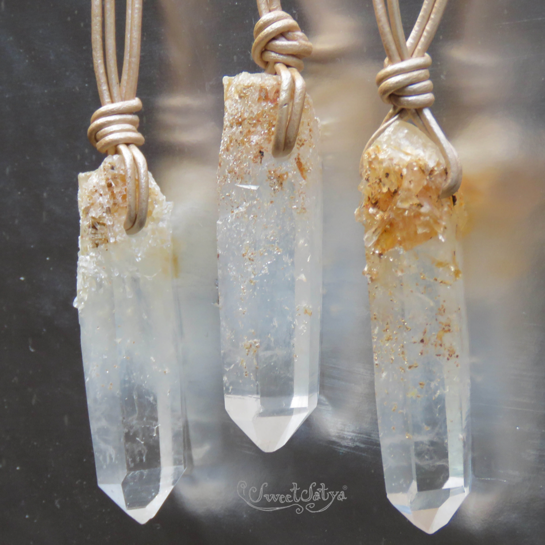 Blue Smoke Quartz Necklace for Women - Healing Crystal Jewelry for Meditation, Energy & Chakra Balancing - Elegant Boho Pendant Gift for Spiritual Healing & Yoga