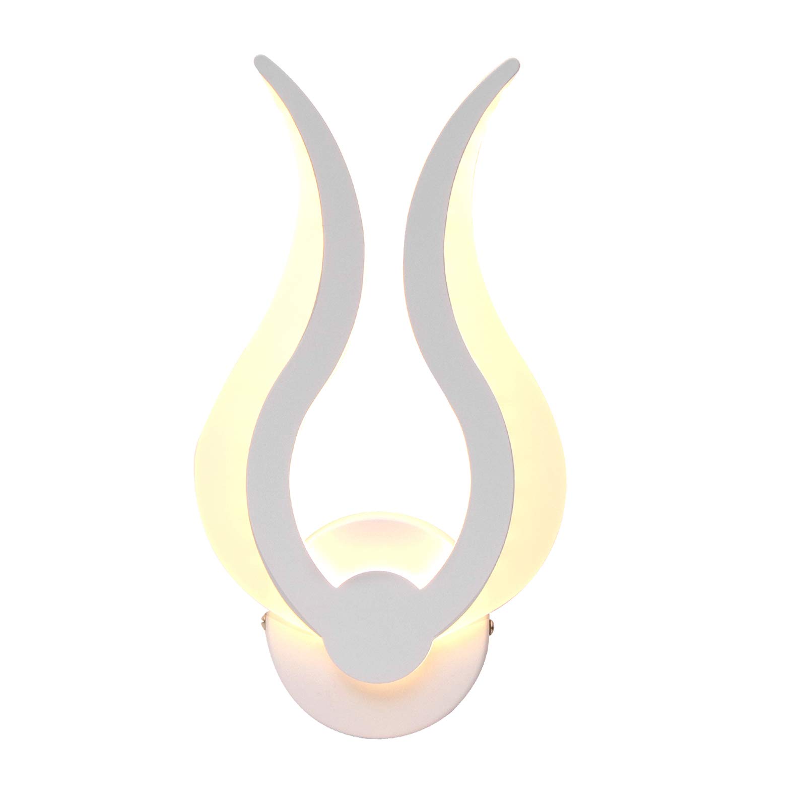24W White Modern Wall Sconce - Acrylic Wall Lamp for Living Room & Bedroom - Holiday Lighting & Bedside Lamp - Perfect for Home Decor & Cozy Ambiance