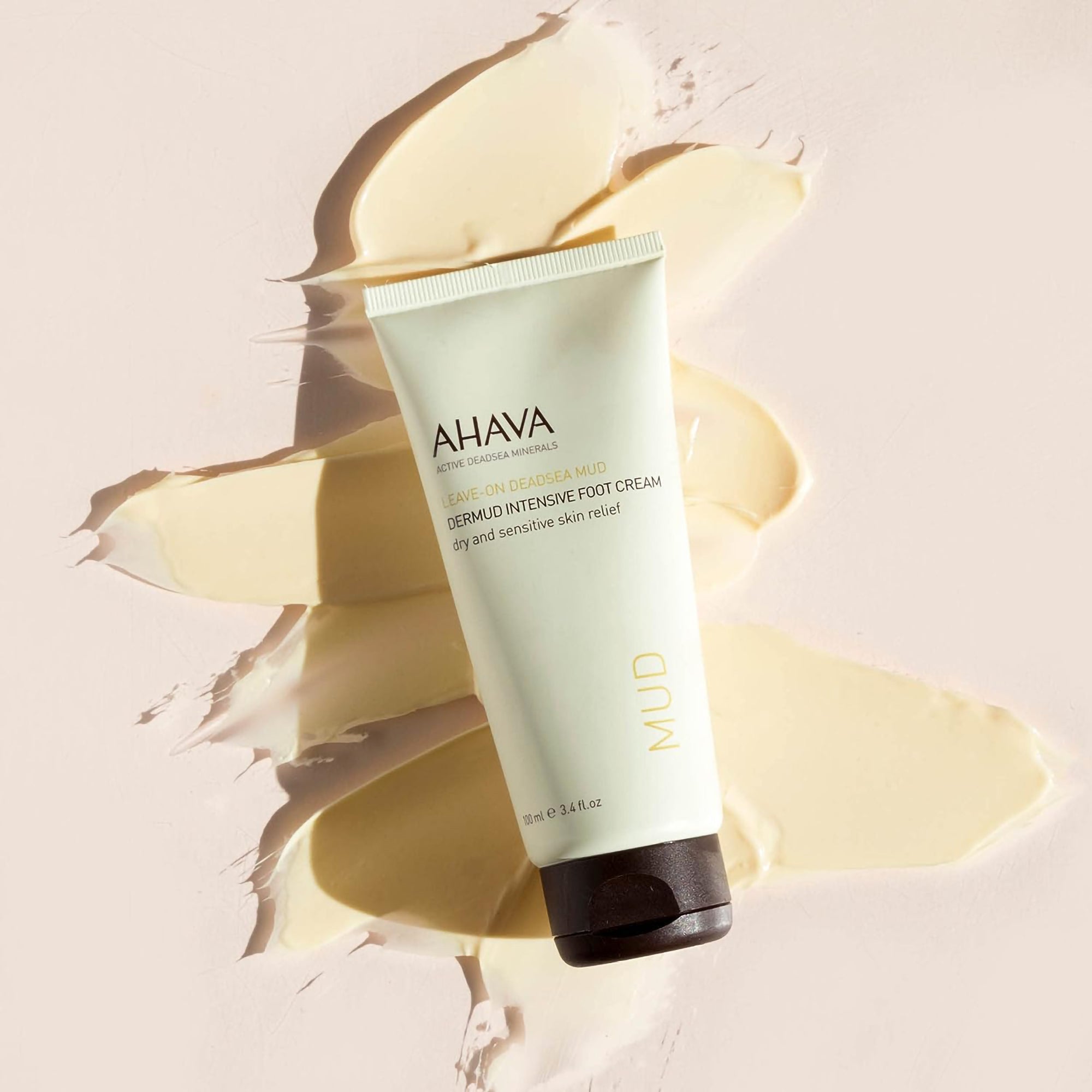 Ahava Dermud Intensive Foot Cream for Dry Cracked Heels - Moisturizing Foot Care Treatment with Dead Sea Minerals - Perfect for Pedicures, Night Foot Masks & Daily Hydration