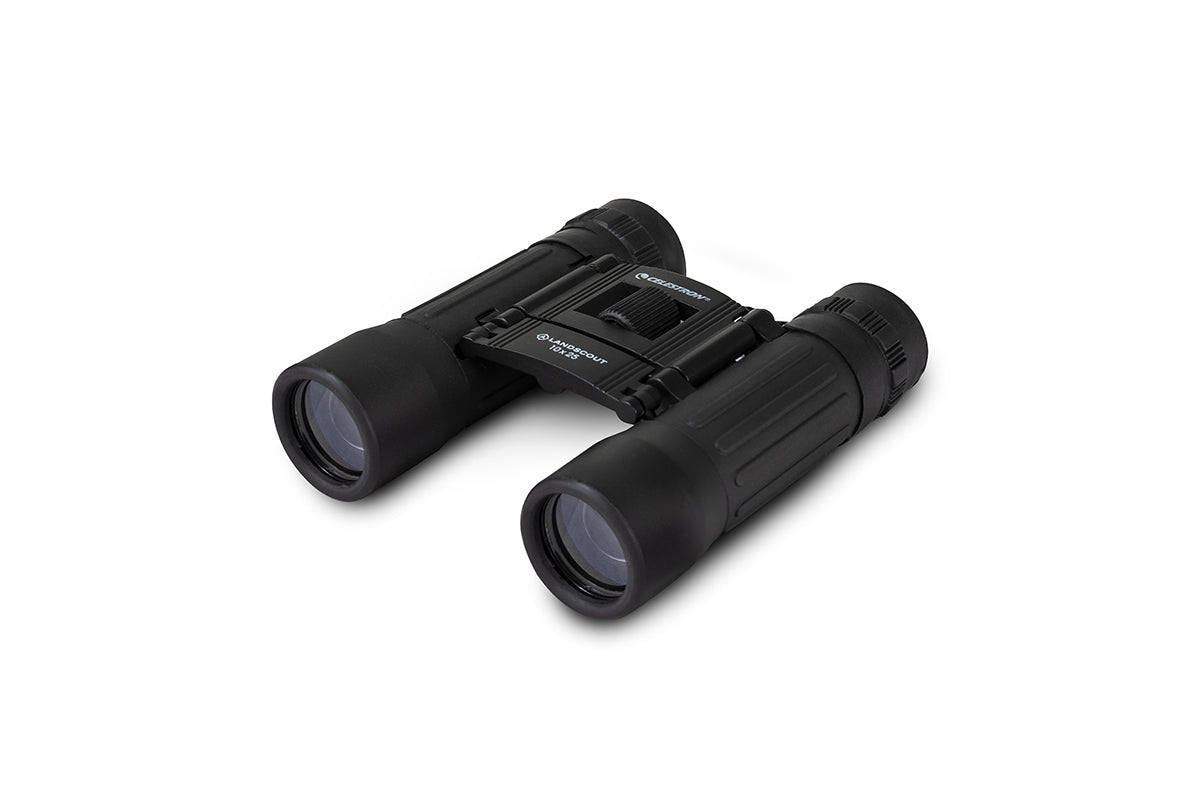 LandScout 10x25mm Roof Binoculars - Compact & Waterproof Clamshell Design for Bird Watching, Hiking, and Outdoor Adventures