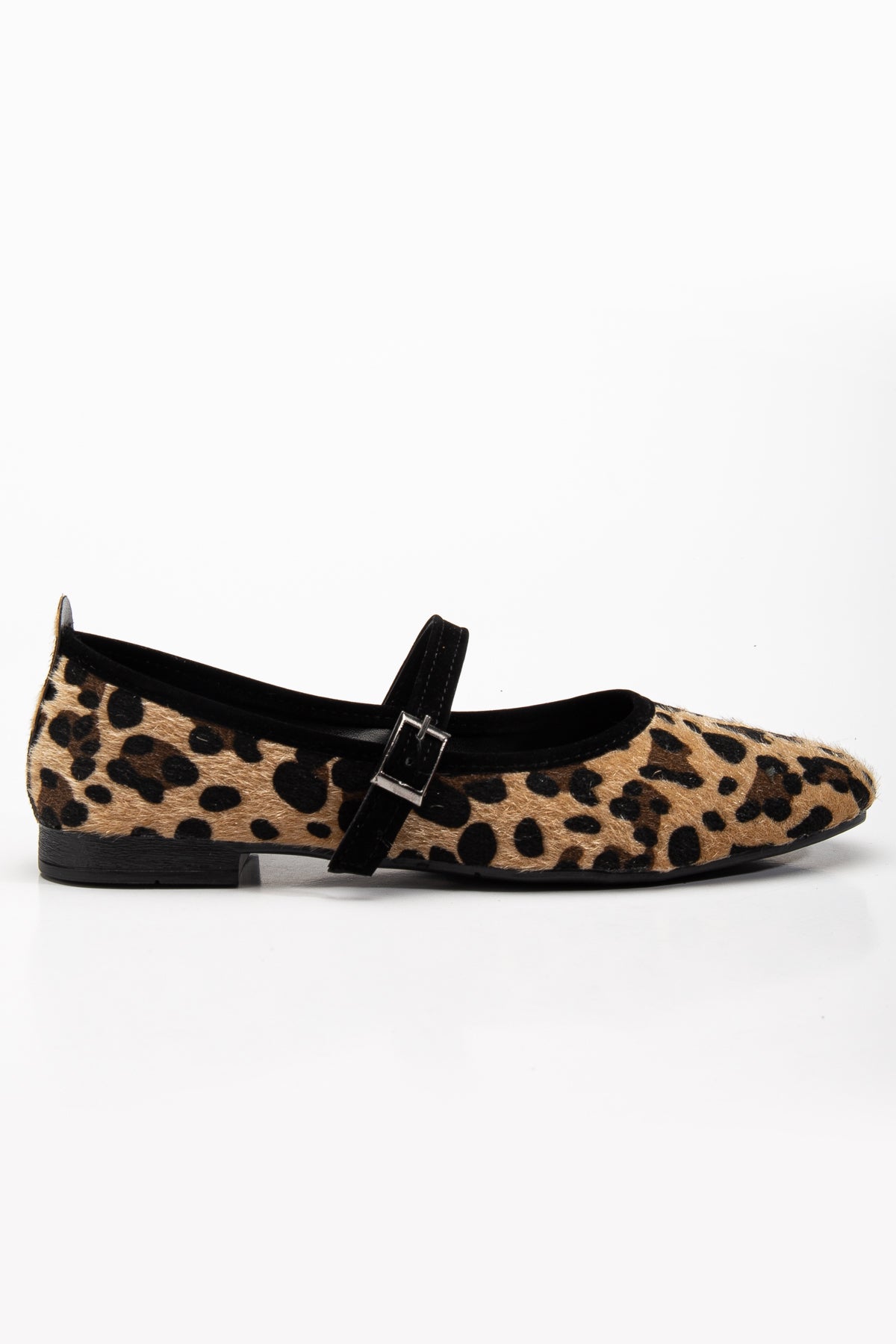 Emilie Leopard Suede Mary Jane Flats for Women - Comfortable & Stylish Ballet Shoes - Perfect for Work, Parties & Casual Outfits
