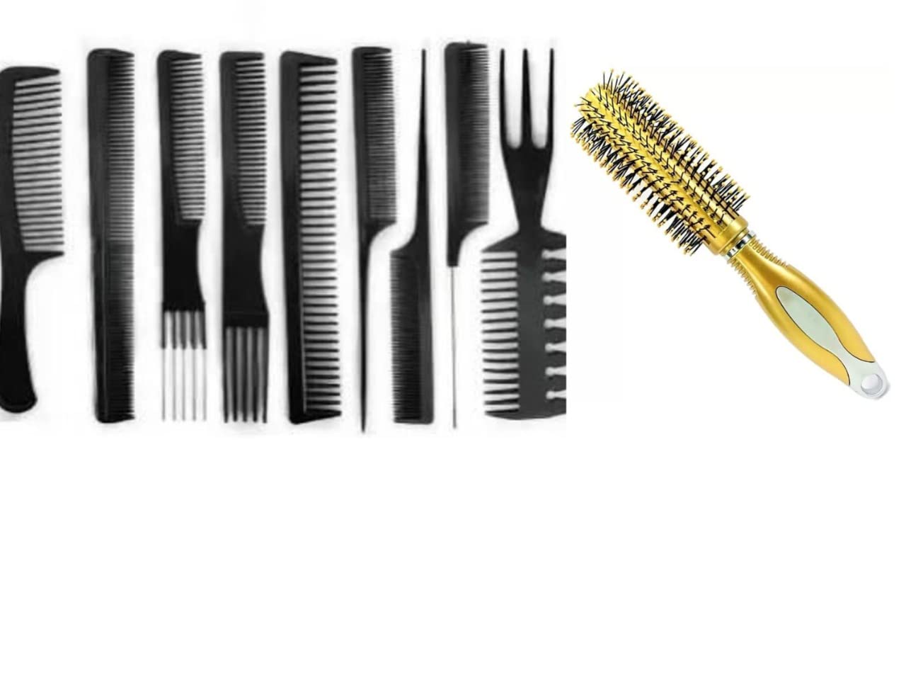 Professional AJORA HAIR Cutting Comb Set for Salon & Parlor Use – Hair Styling, Trimming & Care Tools with Roller Comb – Perfect for Barbers, Hairstylists & Home Haircuts