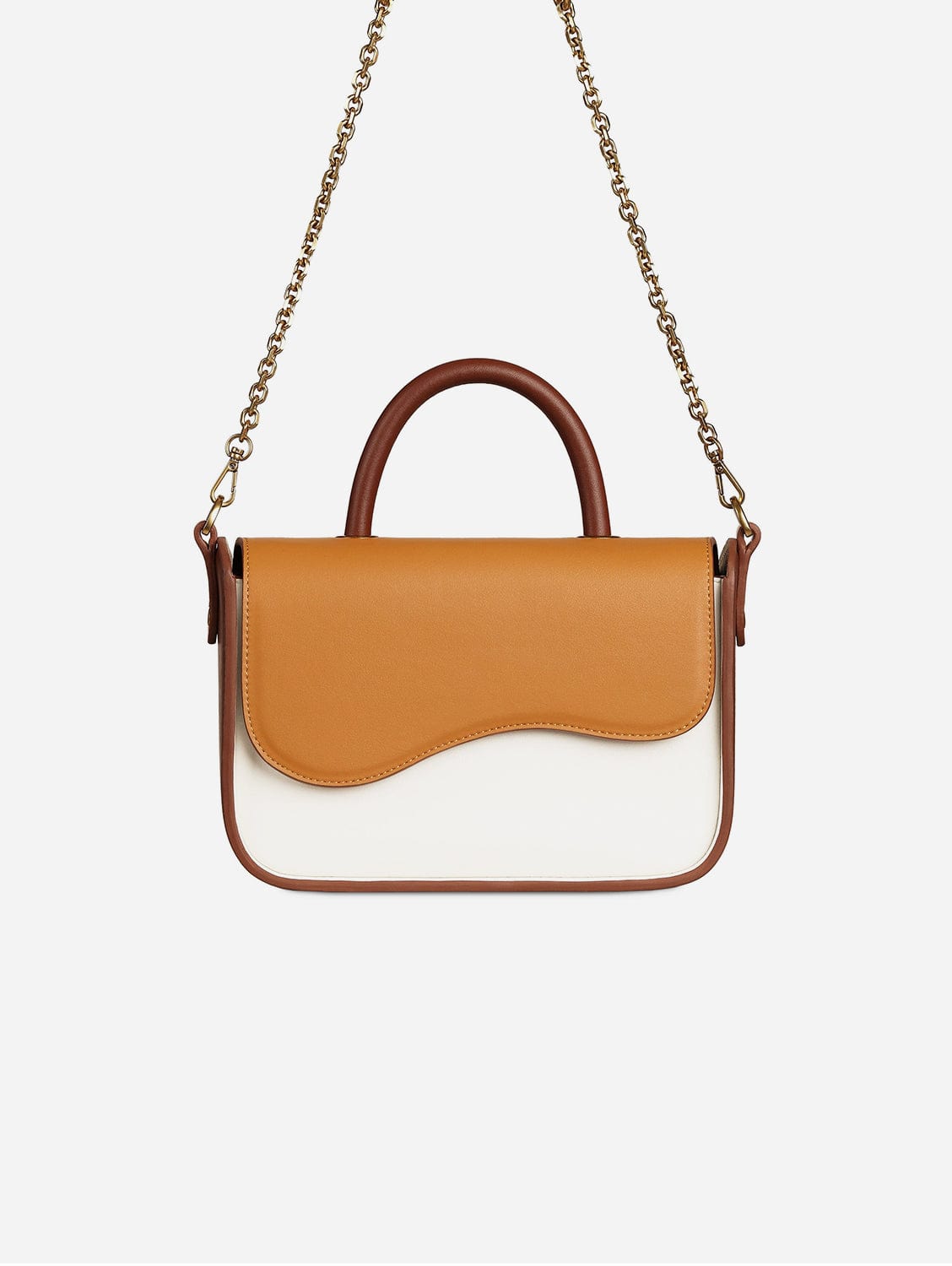 Vegan Cactus Leather Crossbody Bag for Women - Sunrise Chestnut Honey Color | Eco-Friendly Fashion Accessory for Casual Outings & Travel