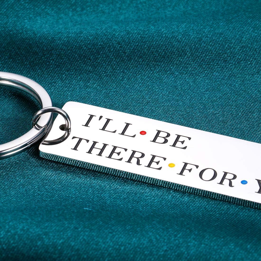 ACCOLIAMBER Best Friend Keychain - Double-Sided I'll Be There for You Keyring for Women & Men | BFF Friendship Gifts for Birthday, Graduation, Christmas | Perfect for Couples, Friends & Jewelry Lovers
