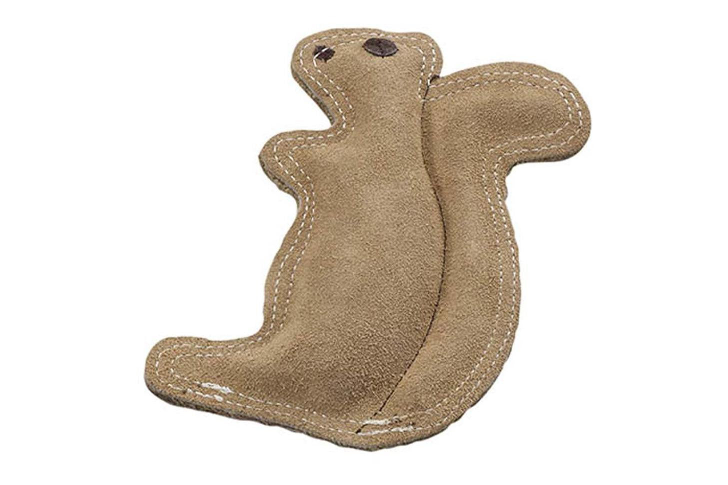 Durable Fused Leather & Jute Squirrel Toy - Natural Chew Toy for Small Pets, Hamsters, Rabbits & Guinea Pigs - Perfect for Cage Enrichment & Playtime Activities