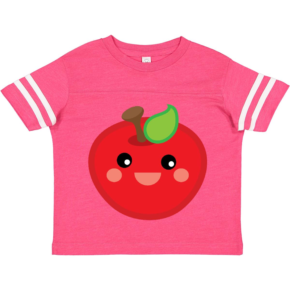Inktastic Smiling Apple Toddler T-Shirt - Cute Graphic Tee for Boys & Girls - Perfect for Playdates, Daycare & Family Photos