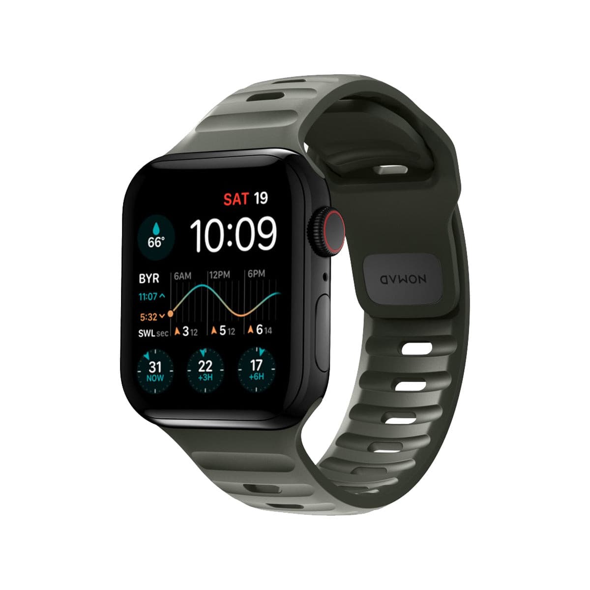 Nomad Sport Band for Apple Watch 40mm/41mm - Premium Ash Green Strap | Perfect for Workouts, Running & Everyday Wear