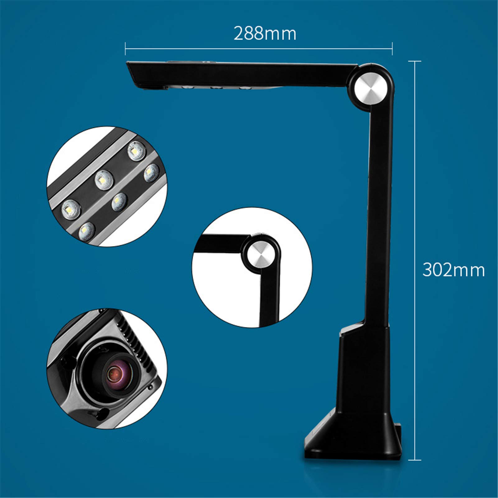 MytaYt Portable USB Document Camera for Teachers - HD Scanner with Real-Time Projection & Video Recording, OCR Recognition, A4 Format - Perfect for Online Teaching, Office Meetings & Classroom Presentations