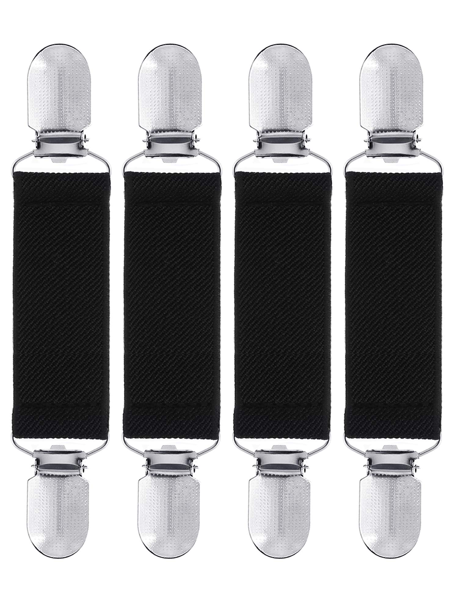 Stainless Steel Mitten Clips with Strong Elastic Teeth - 8 Pack (4.3 Inch) for Kids & Adults - Secure Gloves, Mittens & Winter Accessories - Perfect for Skiing, Snowboarding & Cold Weather Activities