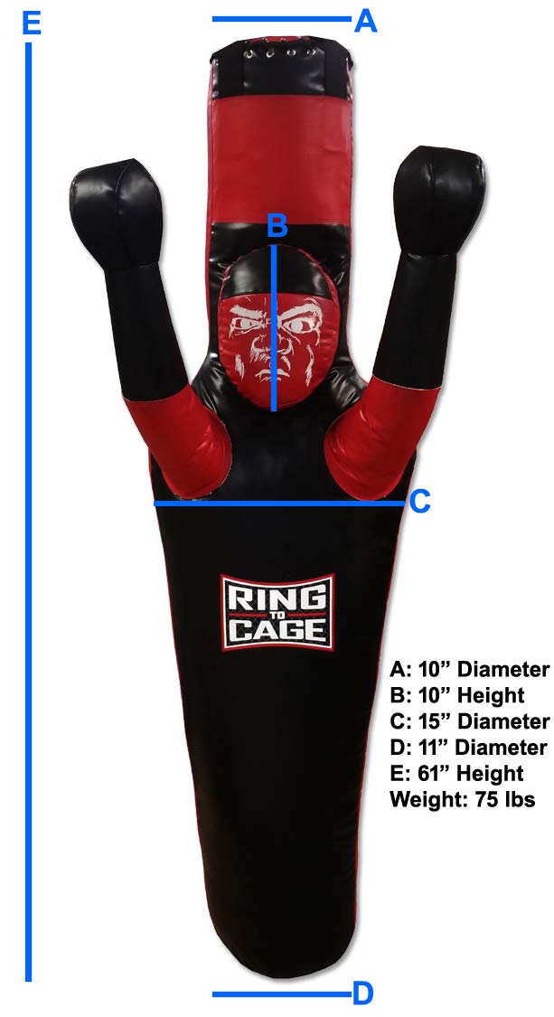 Best Boxing MMA Muay Thai Punching Bag & Training Dummy - Heavy Duty Martial Arts Equipment for Home Gym, Self Defense Practice & Combat Sports Training