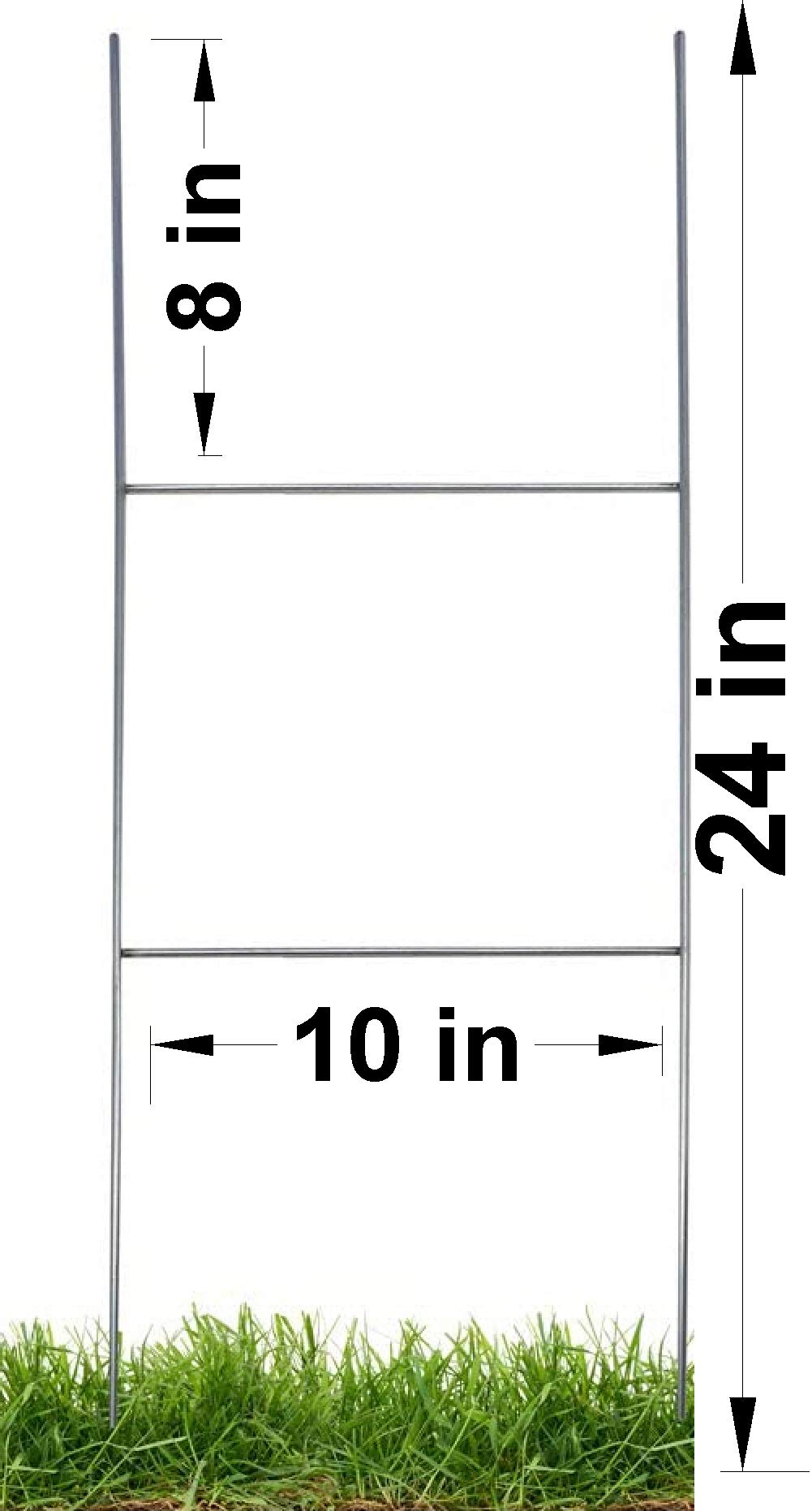 50 Yellow Yard Signs 18x24 Inch with Stakes - for Garage Sale, Rent, Open House