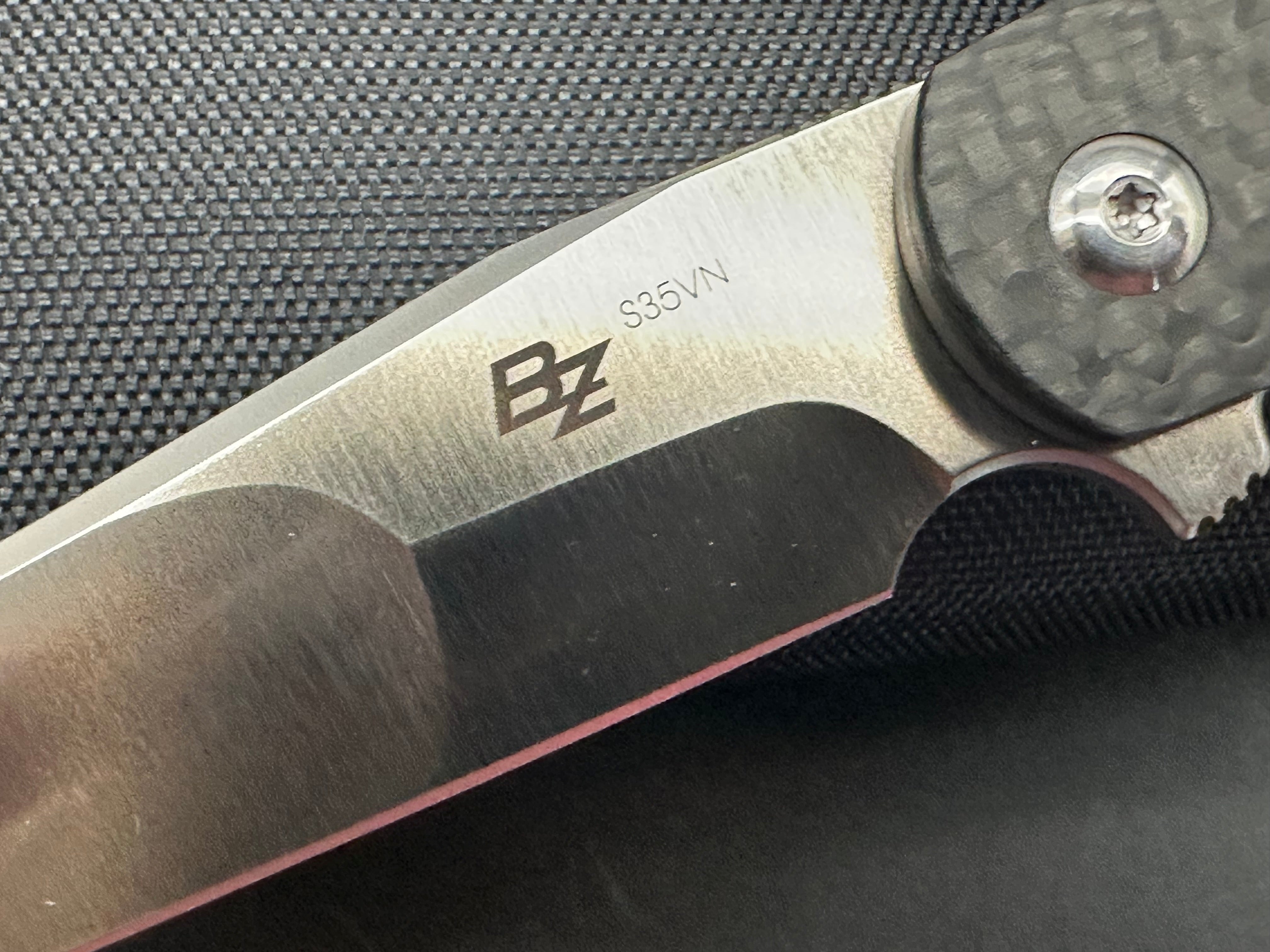 Premium Drop Brad Zinker Dogtooth Pocket Knife - S35VN Steel Blade, Carbon Fiber Handle with Titanium Liners - EDC, Outdoor, Camping & Survival Gear