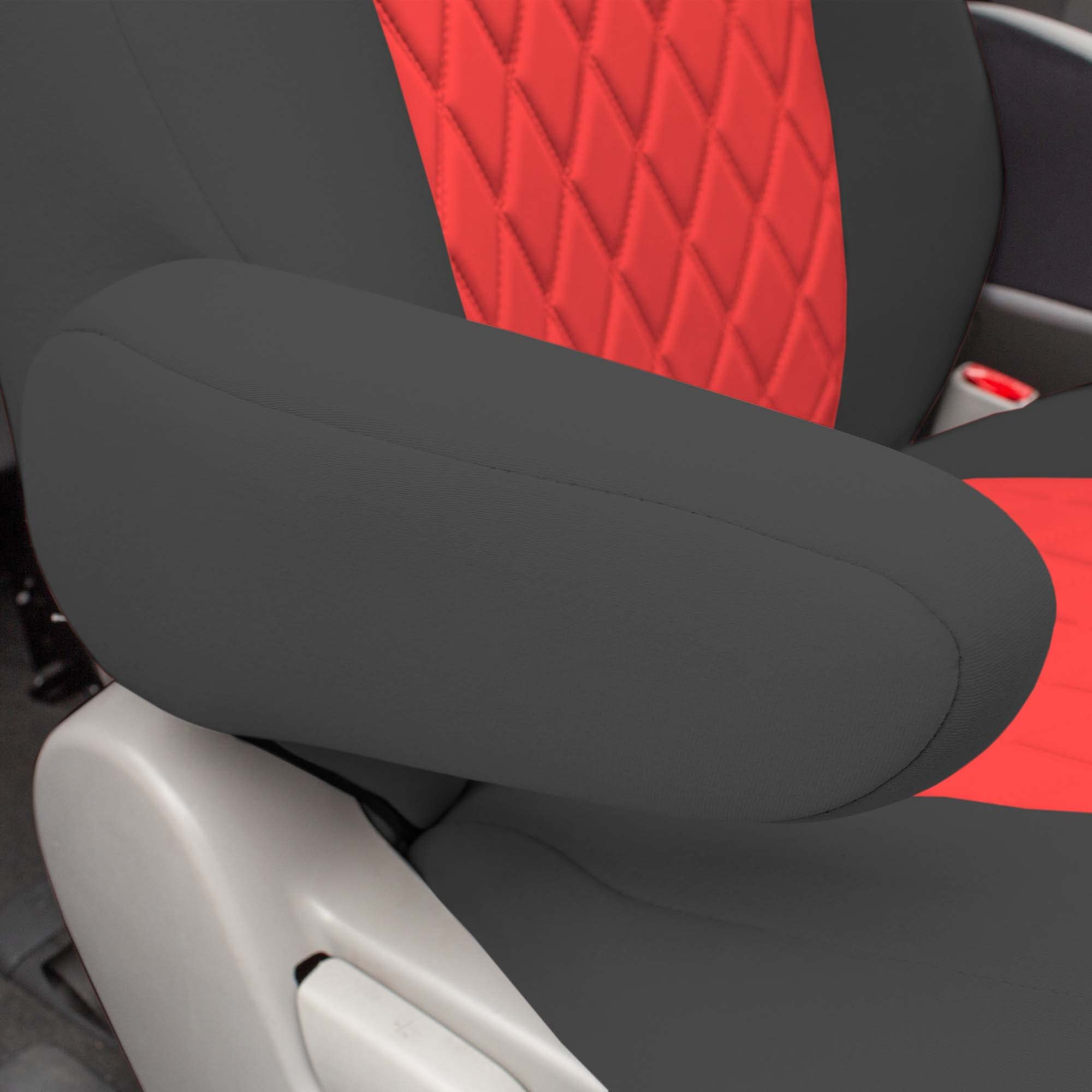 FH Group Custom Fit Neoprene Seat Covers for 2011-2020 Toyota Sienna - Waterproof Neosupreme Automotive Seat Protectors (3rd Row, Red) | Durable & Comfortable for Family Road Trips, Camping & Daily Commute