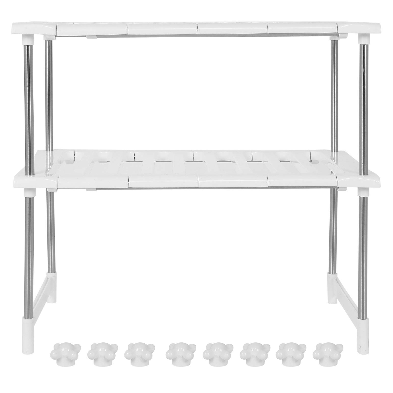 CHICIRIS Under Sink Organizer - Adjustable Kitchen Cabinet Shelf, Rustproof Metal Storage Rack for Sponges, Cleaners & Kitchen Supplies - Perfect for Small Space Organization Under Bathroom or Kitchen Sink