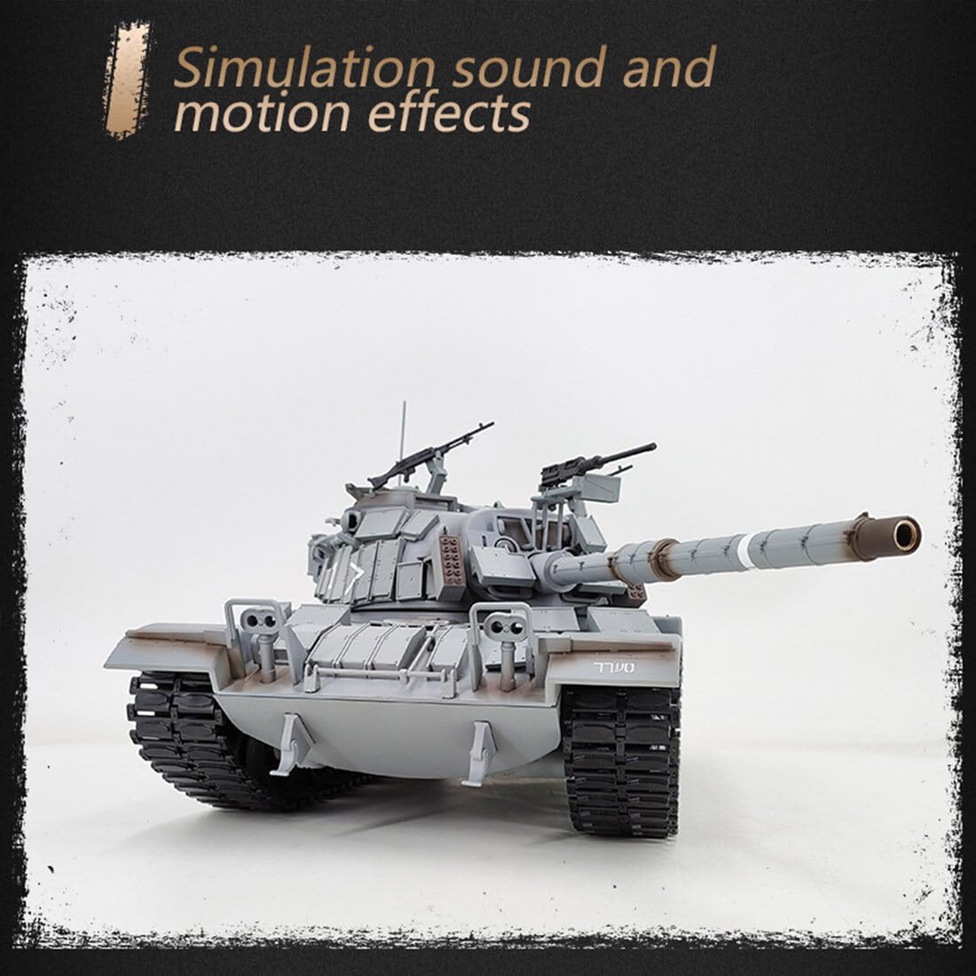 1/16 Scale Israeli M60W ERA Magach 3 RC Main Battle Tank with LED Lights & Sound Effects - All Terrain Off-Road Remote Control Military Tank Toy for Adults & Collectors - Perfect for Battle Reenactments, Display Collections & Outdoor Play
