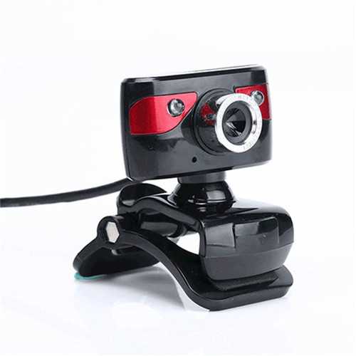 A886 360° Rotating HD Webcam with 12MP Resolution & Dual LED Lights for PC/Laptop - Perfect for Video Conferencing, Online Classes, and Live Streaming
