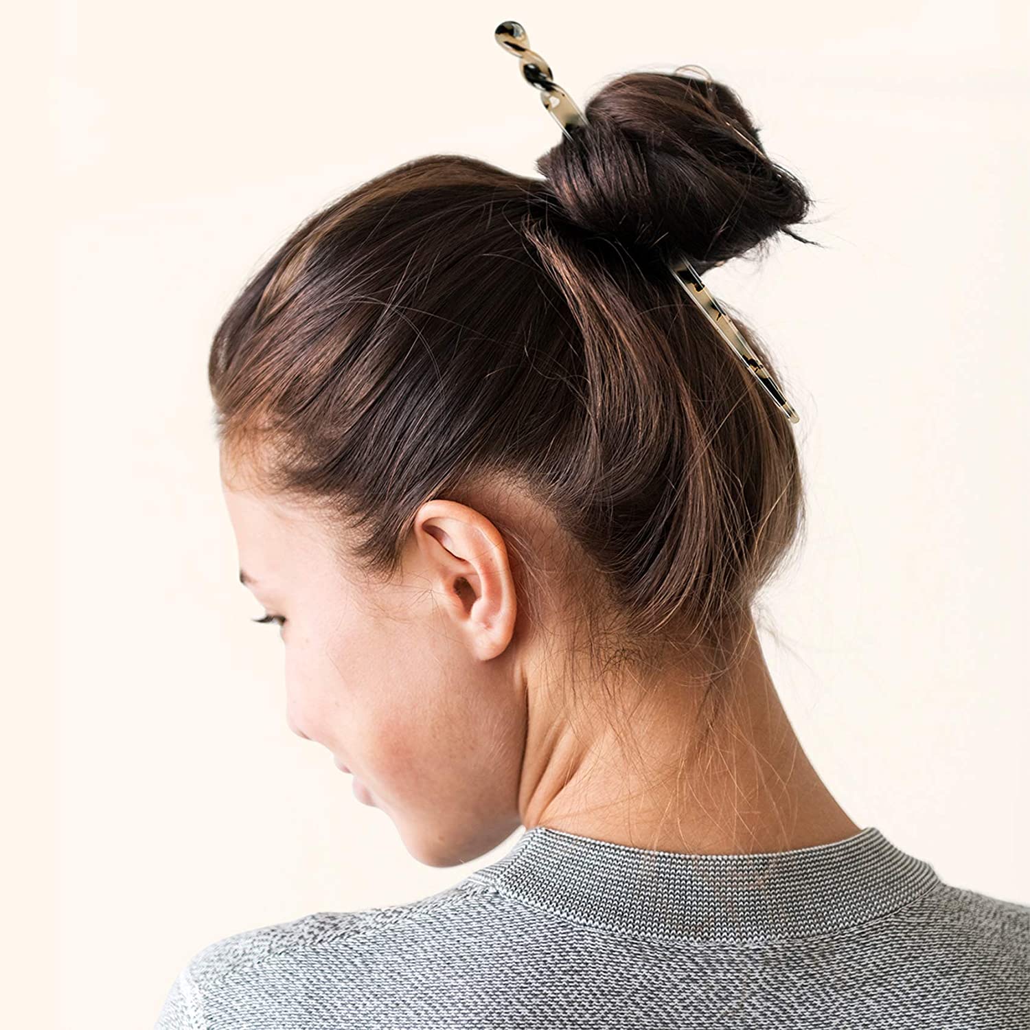 Glamifirsto Tortoise Shell Hair Sticks - Leopard Print Hairpins for Long Hair | Chinese Hair Chopsticks for Women & Girls | Perfect for Updos, Buns & Special Occasions