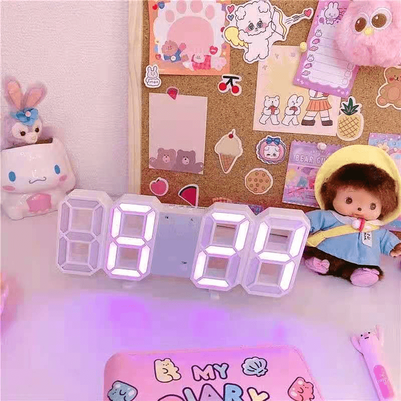 3D LED Digital Wall Clock - Modern Large Display Alarm Clock with Temperature & Date - Perfect for Home, Office, Bedroom, and Kitchen Decor