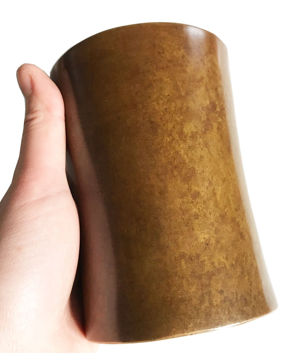 Easyou Bronze Brush Holder - Traditional Chinese & Japanese Calligraphy Brush Pot - Plain Design for Painting & Writing - Perfect for Artists, Calligraphers & Home Office Decor
