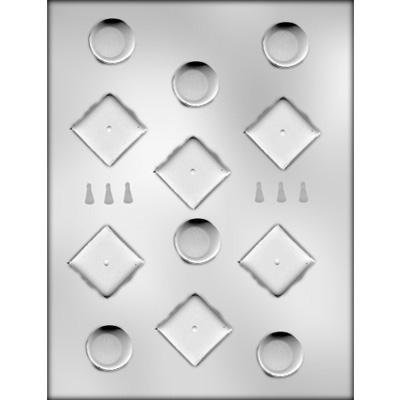 Graduation Chocolate Candy Mold Set with Instructions for Baking & Parties