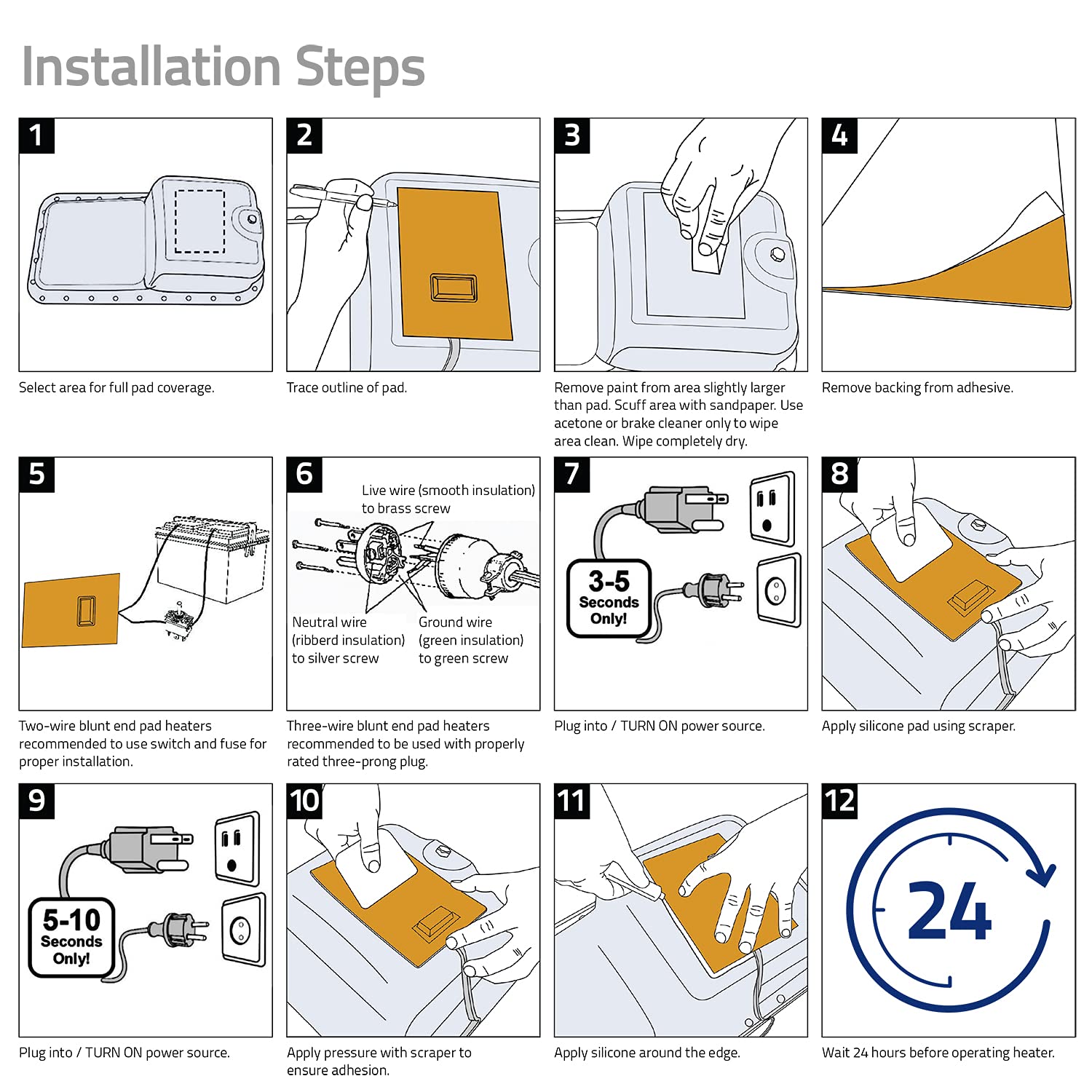 Zerostart 3400031 Silicone Pad Heater - 3