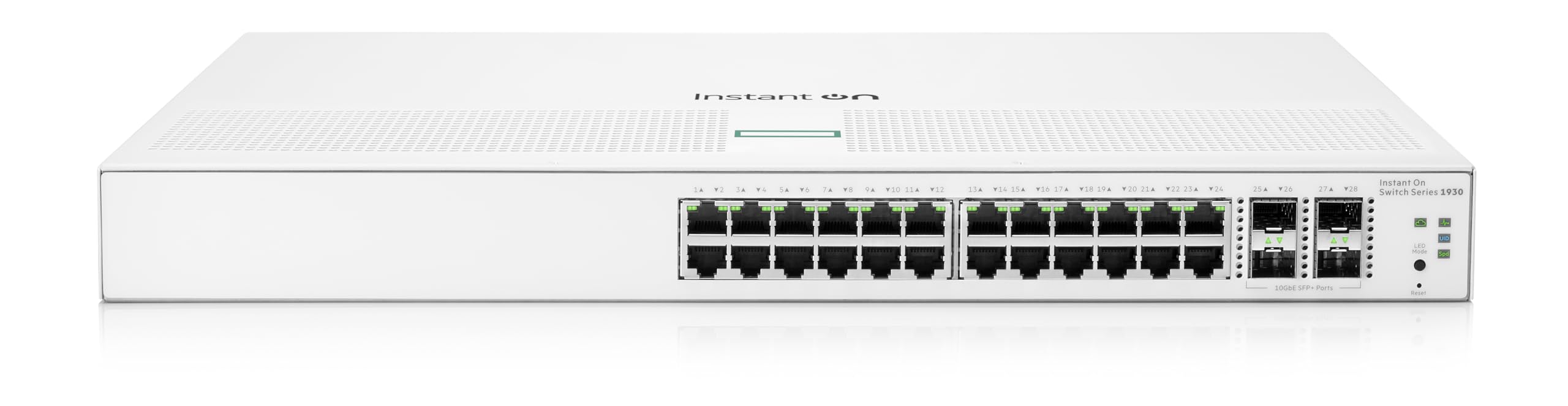 HPE Networking Instant On 1930 24-Port Gigabit Smart Managed Layer 2+ Ethernet Switch | 24x 1G Ports, 4x SFP+ Uplinks | UK Power Cord (JL682A#ACC) | Ideal for Small Business Networks & Office IT Infrastructure