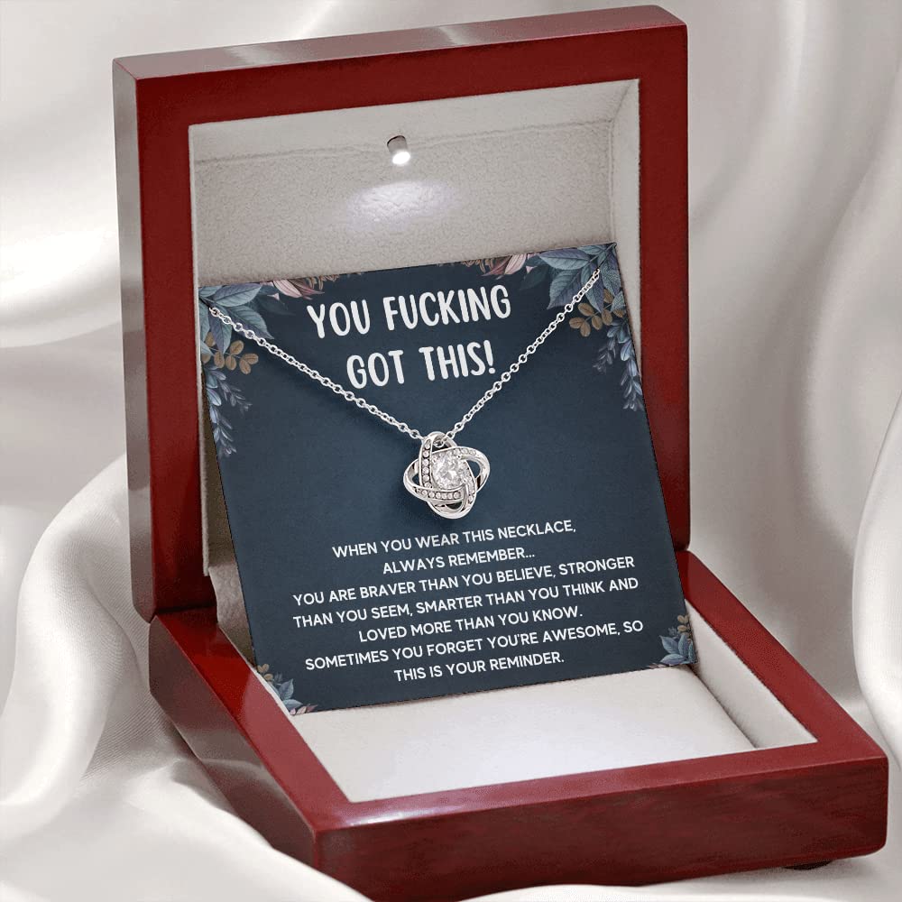 Get Well Soon Gifts for Women - Inspirational Stainless Steel Necklace with Message Card & Gift Box | Encouragement, Sympathy & Recovery Jewelry for New Beginnings | Perfect for Hospital Visits, Cheer Up Presents & Motivational Gifts