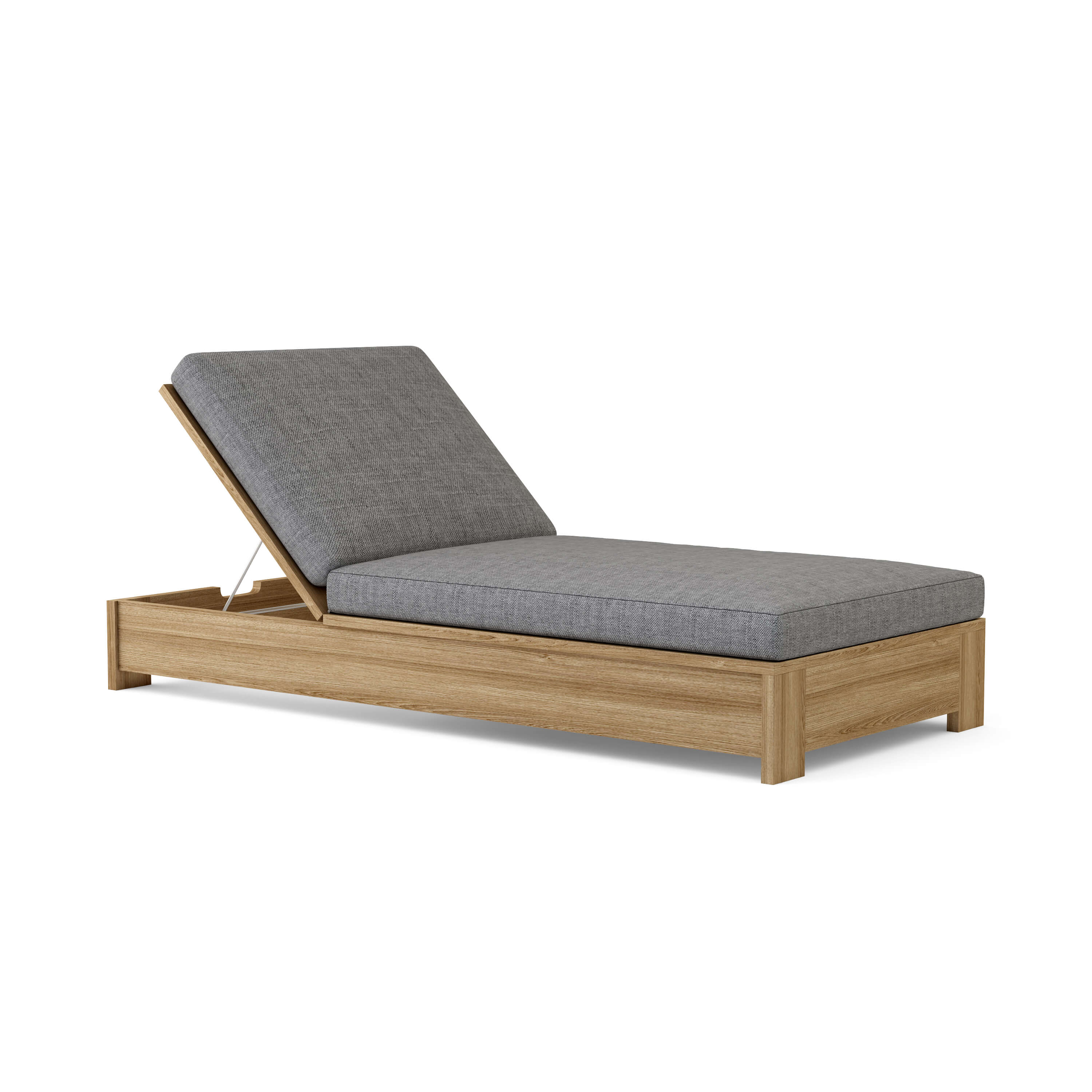 Premium Teak Wood Sun Lounger - Outdoor Patio Poolside Chaise Lounge for Backyard, Beach & Garden Relaxation | Weather-Resistant & Comfortable
