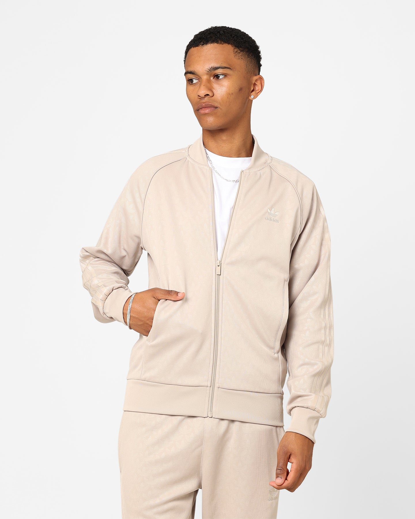 Adidas Adicolor Monogram Straight Track Suit Jacket for Men - Stylish Athletic Wear for Running, Gym & Street Fashion